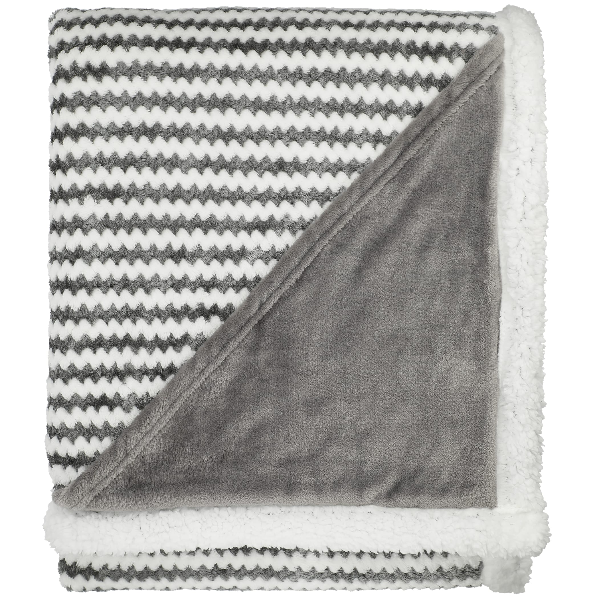Picture of Field & Co.® Chevron Striped Sherpa Blanket