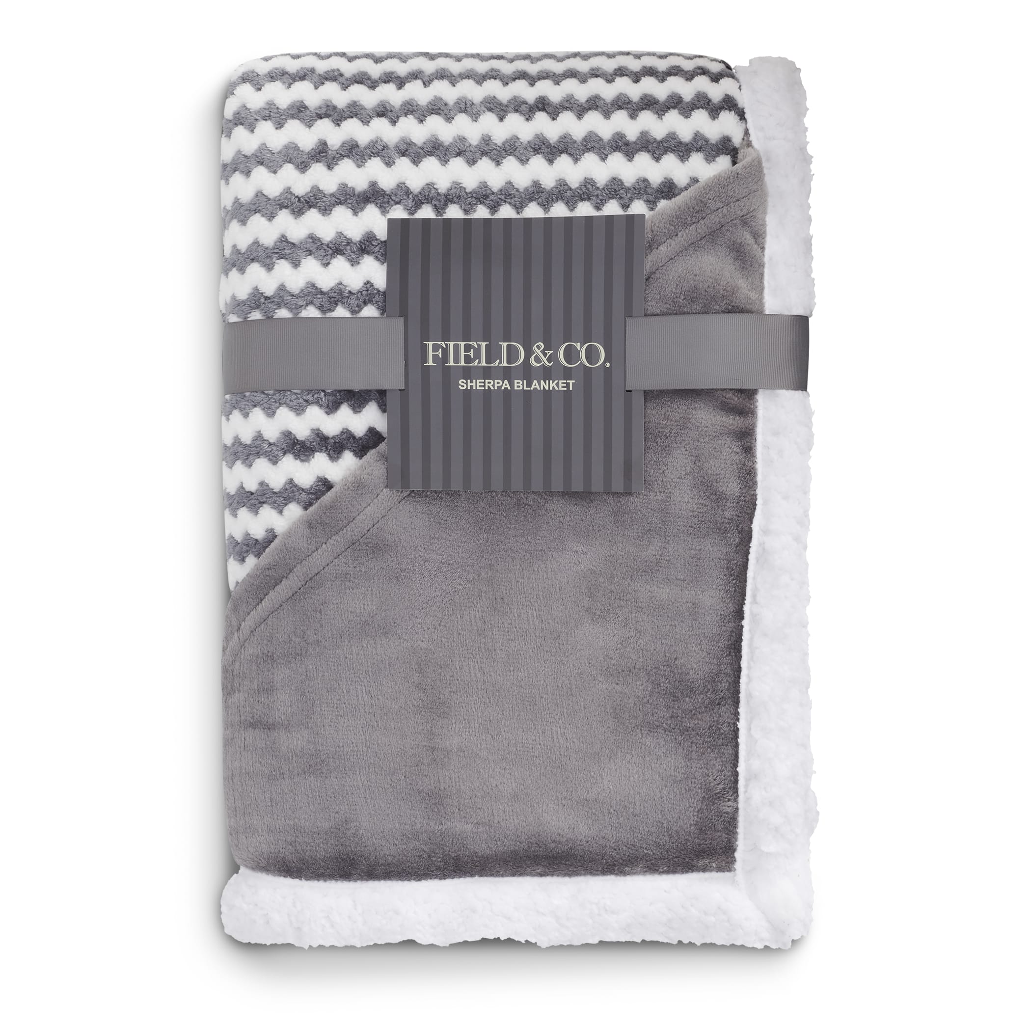 Picture of Field & Co.® Chevron Striped Sherpa Blanket