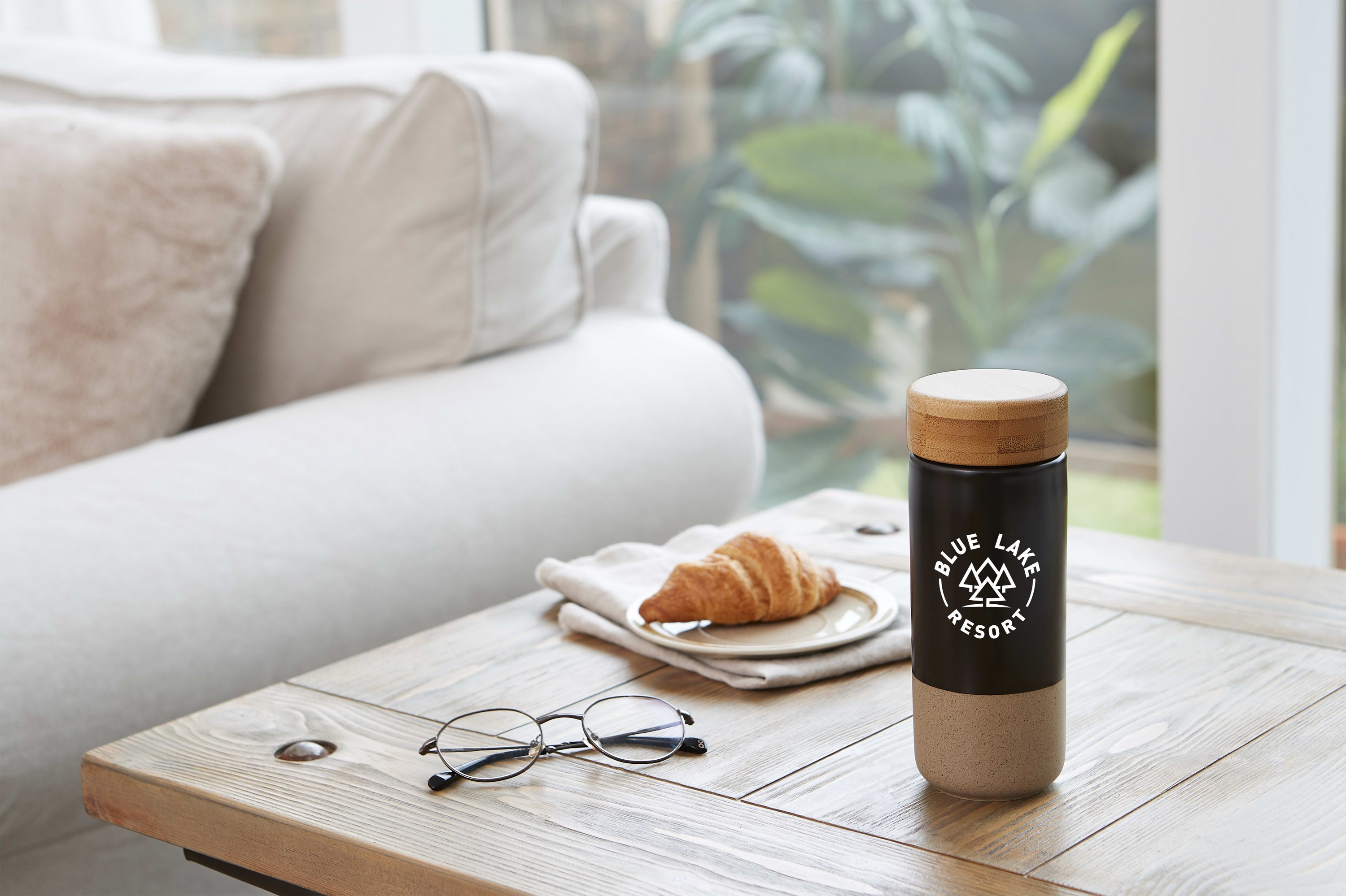 Picture of Arlo Ceramic Tumbler with Bamboo lid 11oz