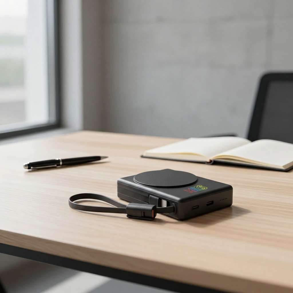 Picture of 5000 mAh 15W MagClick Power Bank with Wall Charger