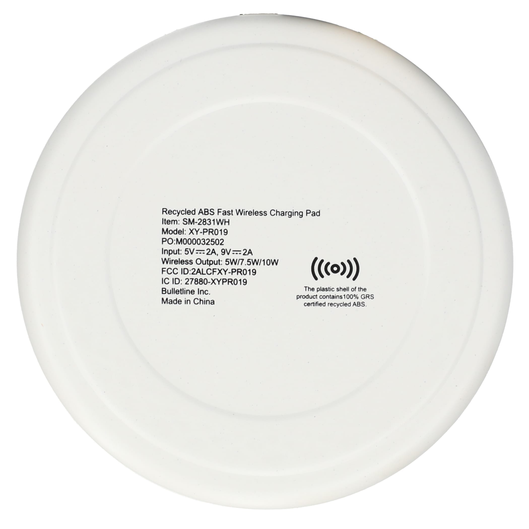 Picture of Recycled ABS Fast Wireless Charging Pad