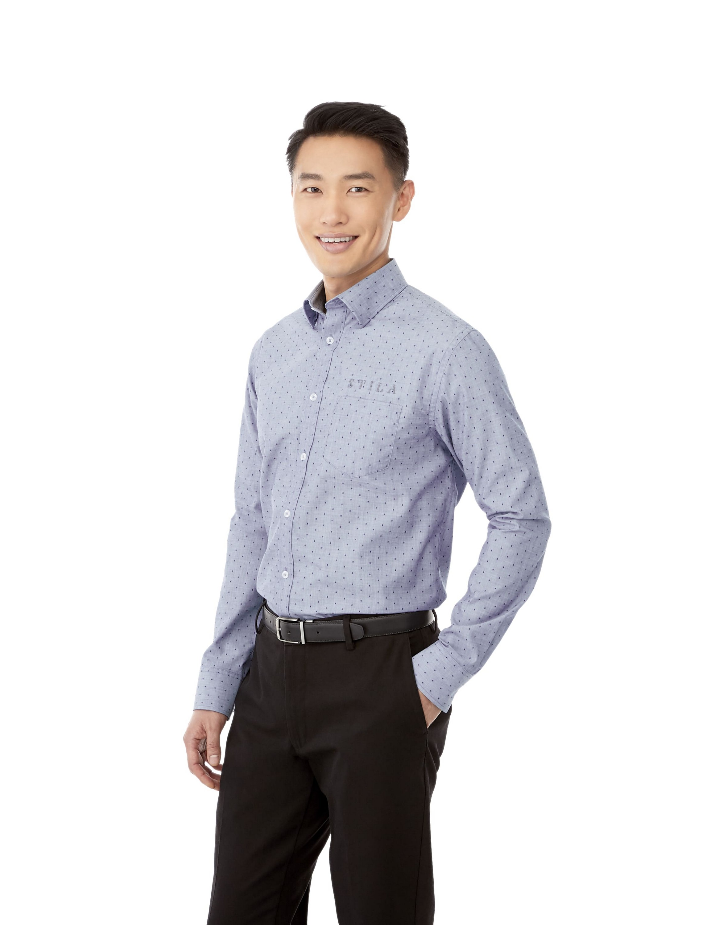 Picture of Men's HUNTINGTON Long Sleeve Dotted Button Up Shirt