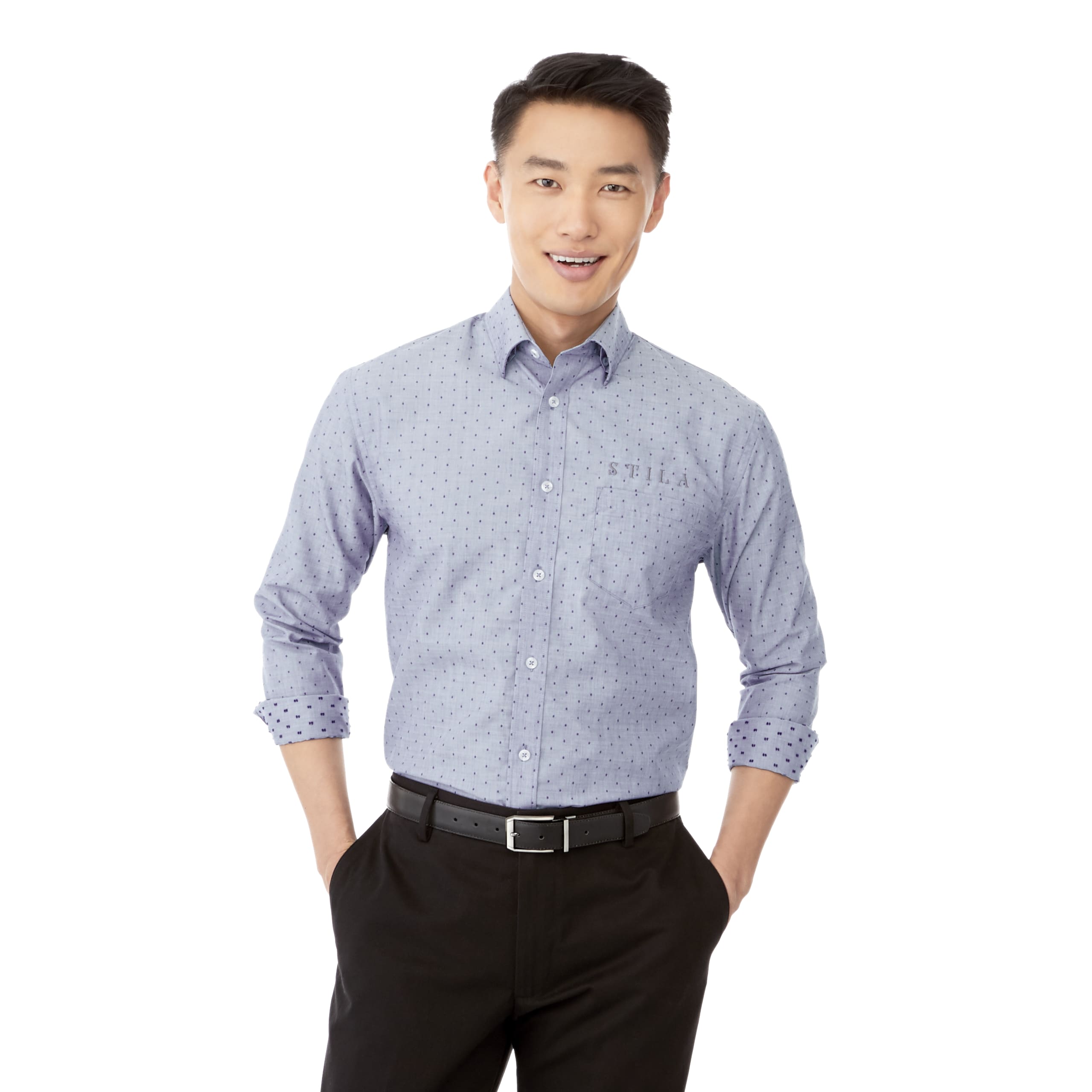 Picture of Men's HUNTINGTON Long Sleeve Dotted Button Up Shirt