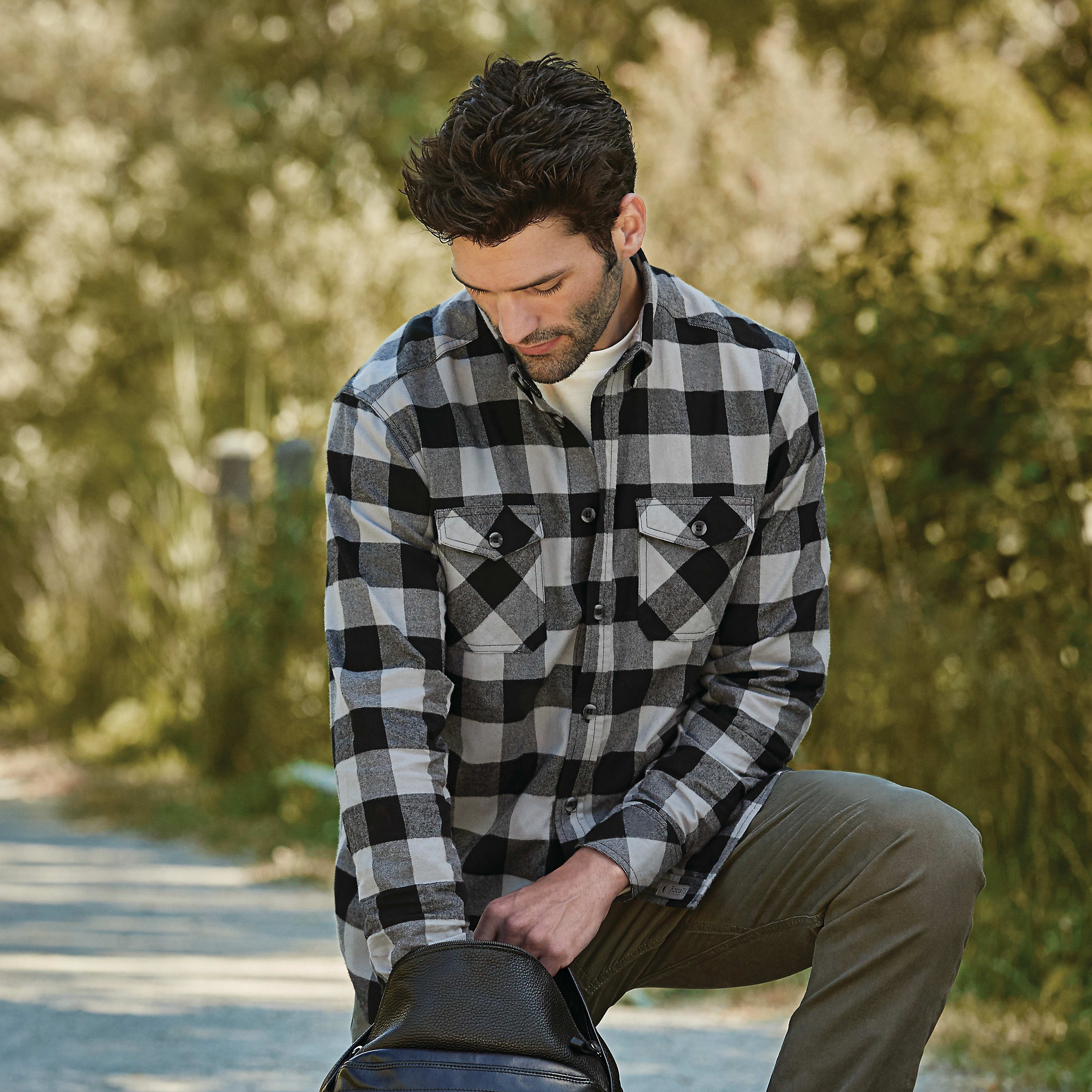 Picture of Men's SPRUCELAKE Roots73 Long Sleeve Button Up Flannel Shirt