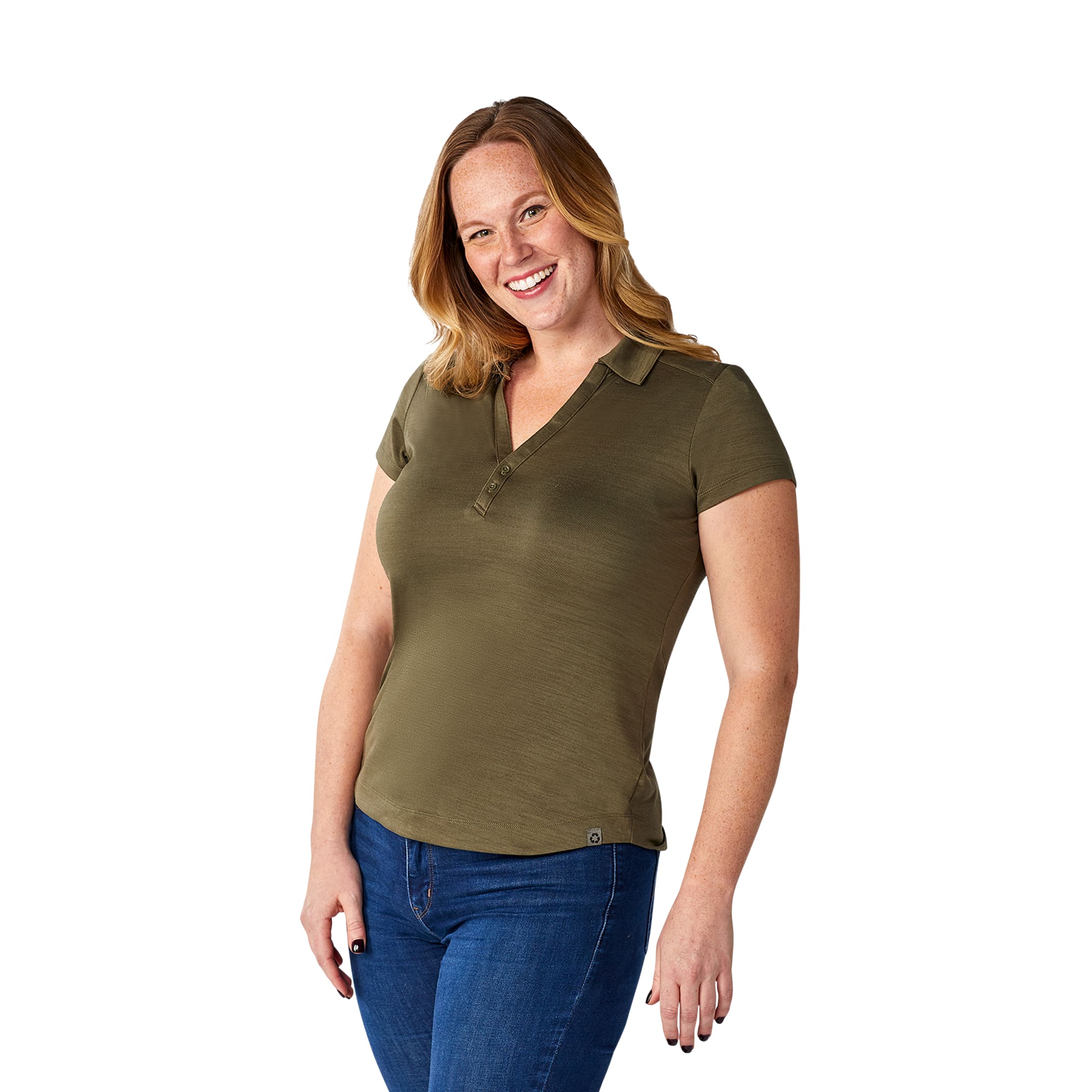 Picture of Women's AMOS Eco Short Sleeve Performance Polo