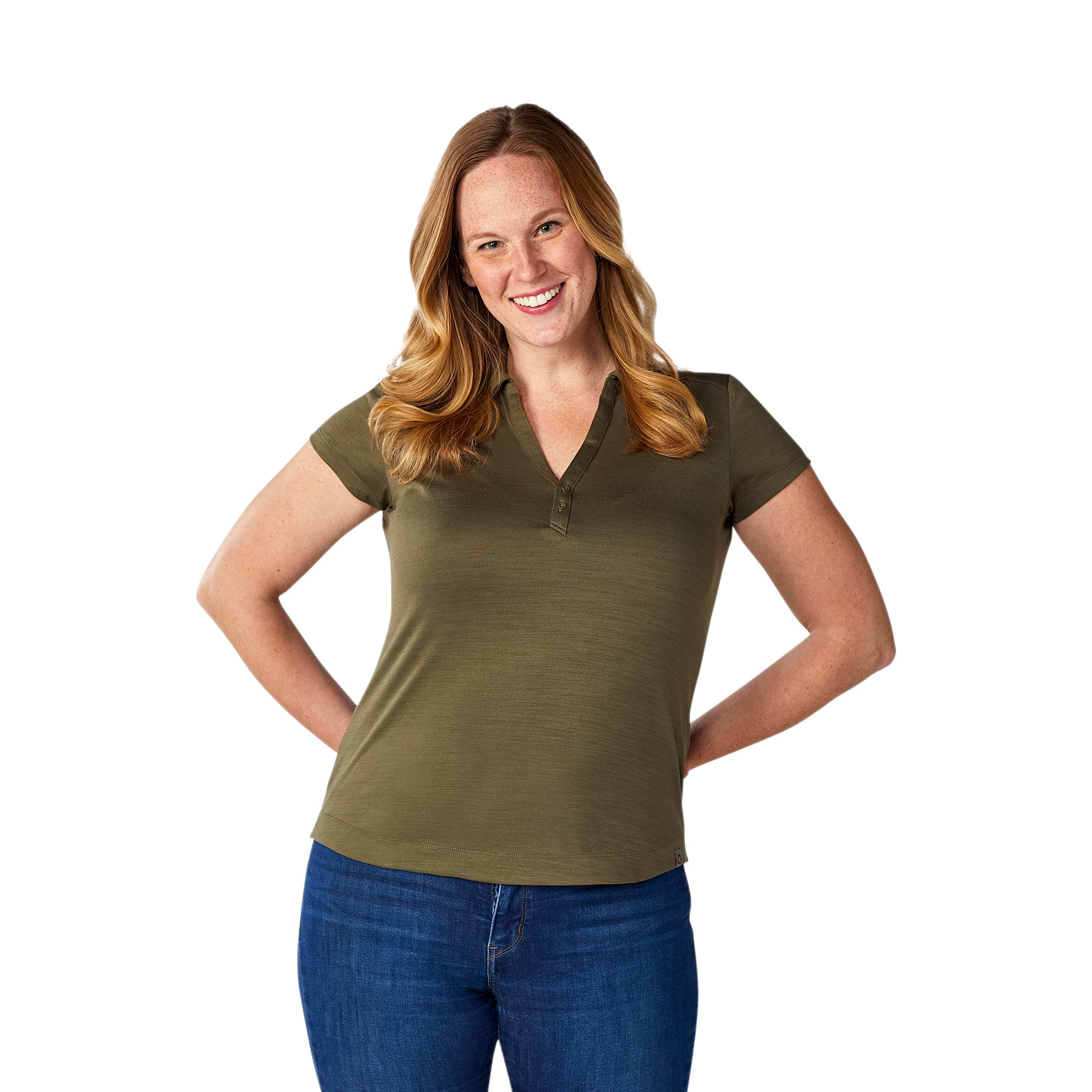 Picture of Women's AMOS Eco Short Sleeve Performance Polo