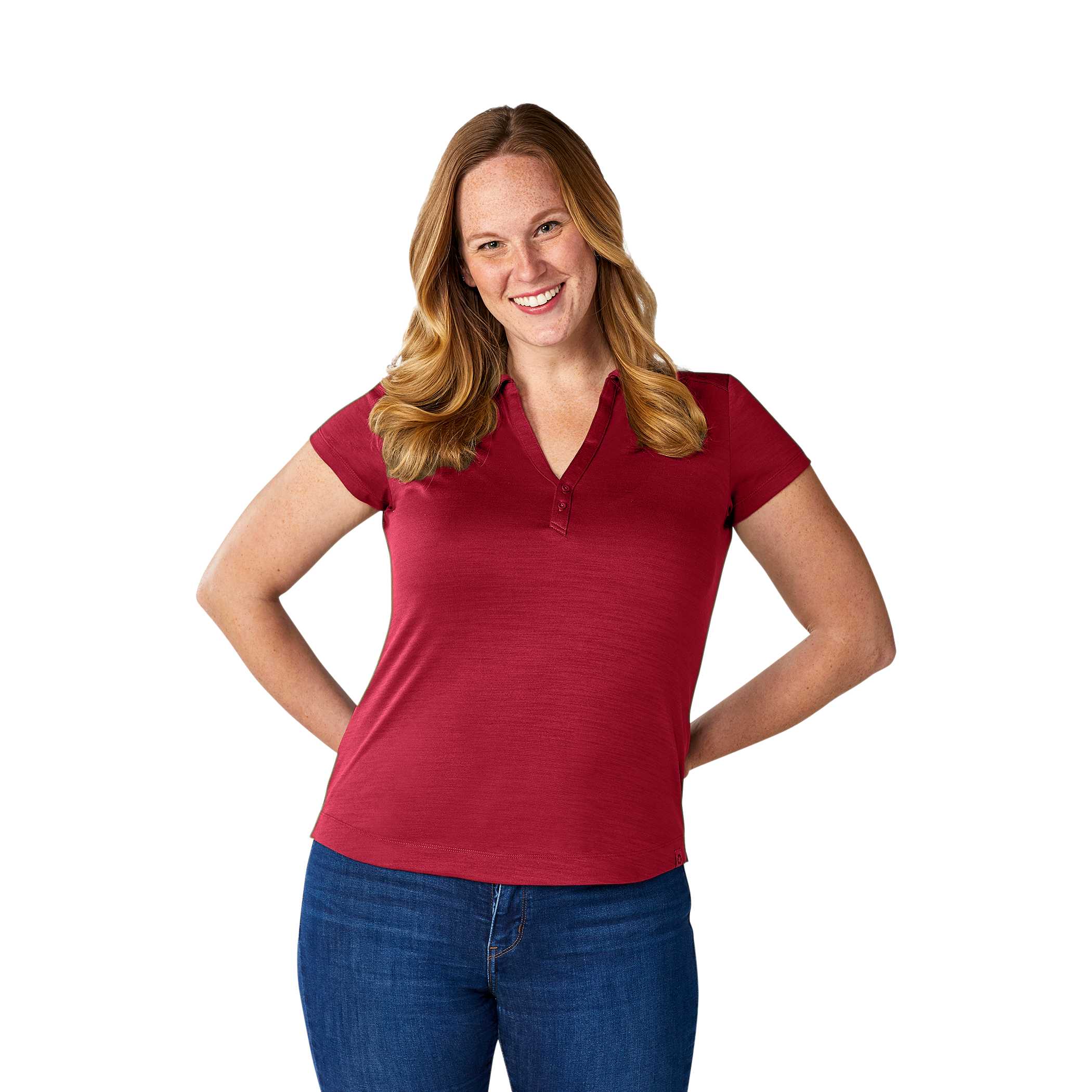 Picture of Women's AMOS Eco Short Sleeve Performance Polo