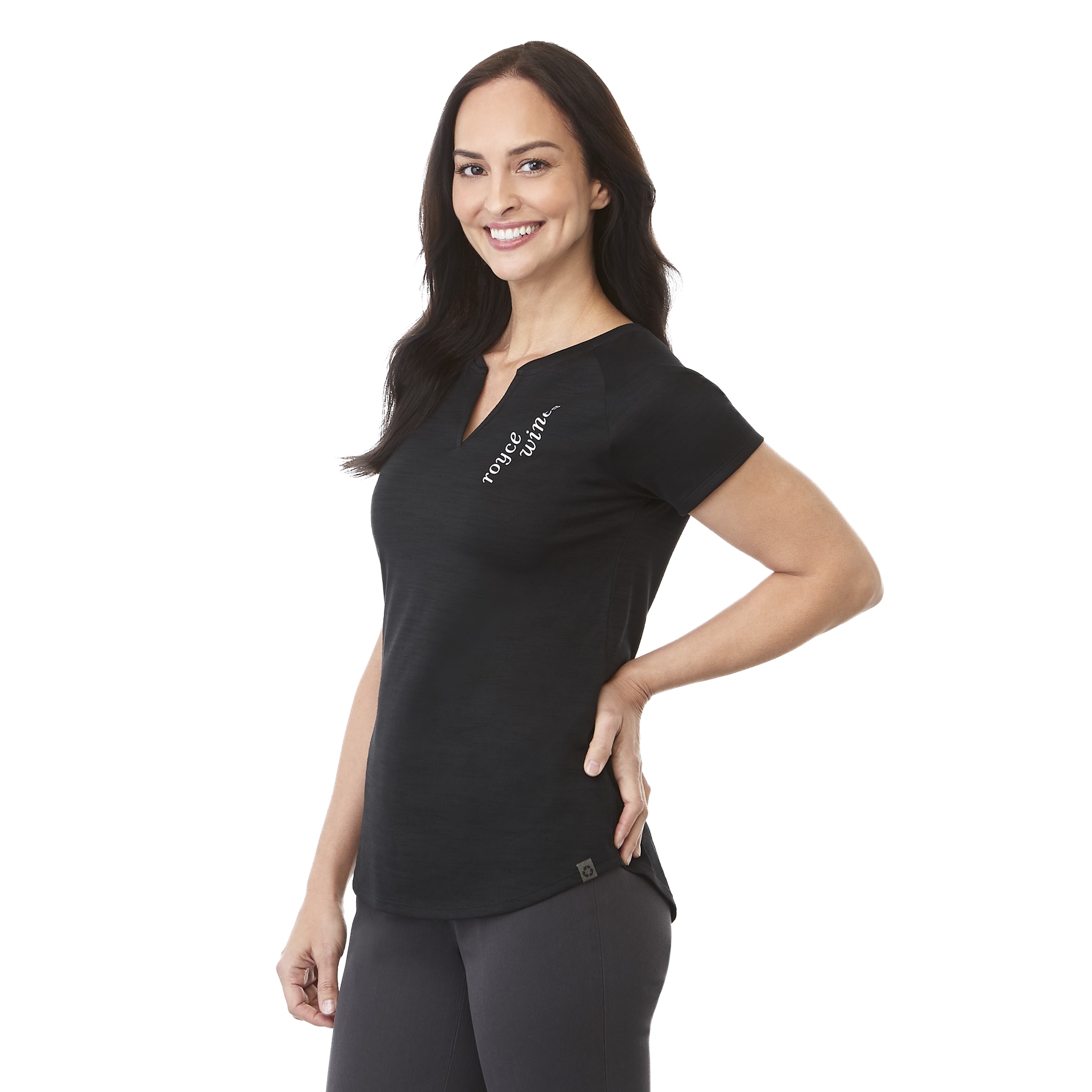 Picture of Women's AMOS Eco Short Sleeve Curved Hem Tee