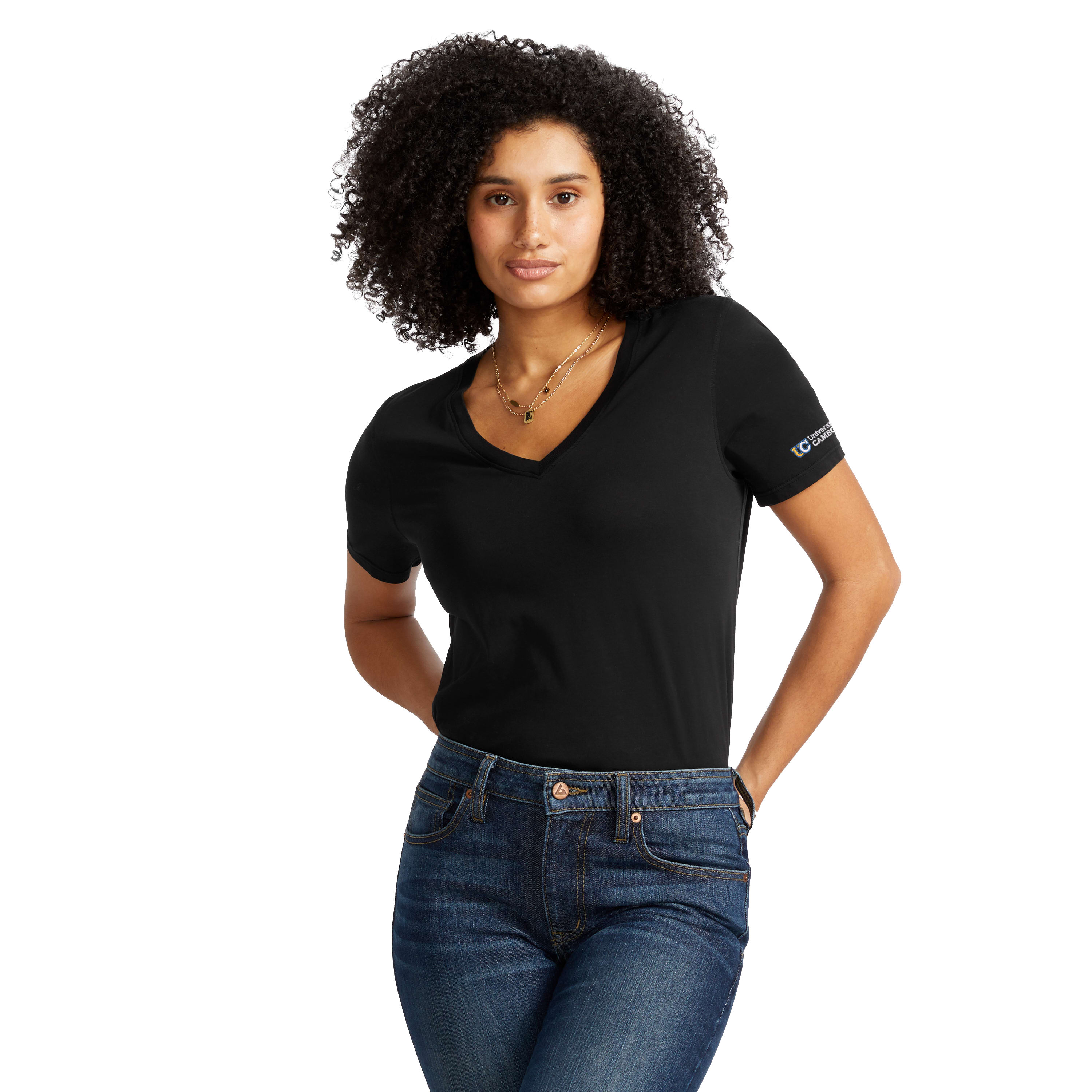 Picture of Women's American Giant Classic Cotton V-Neck T-Shirt