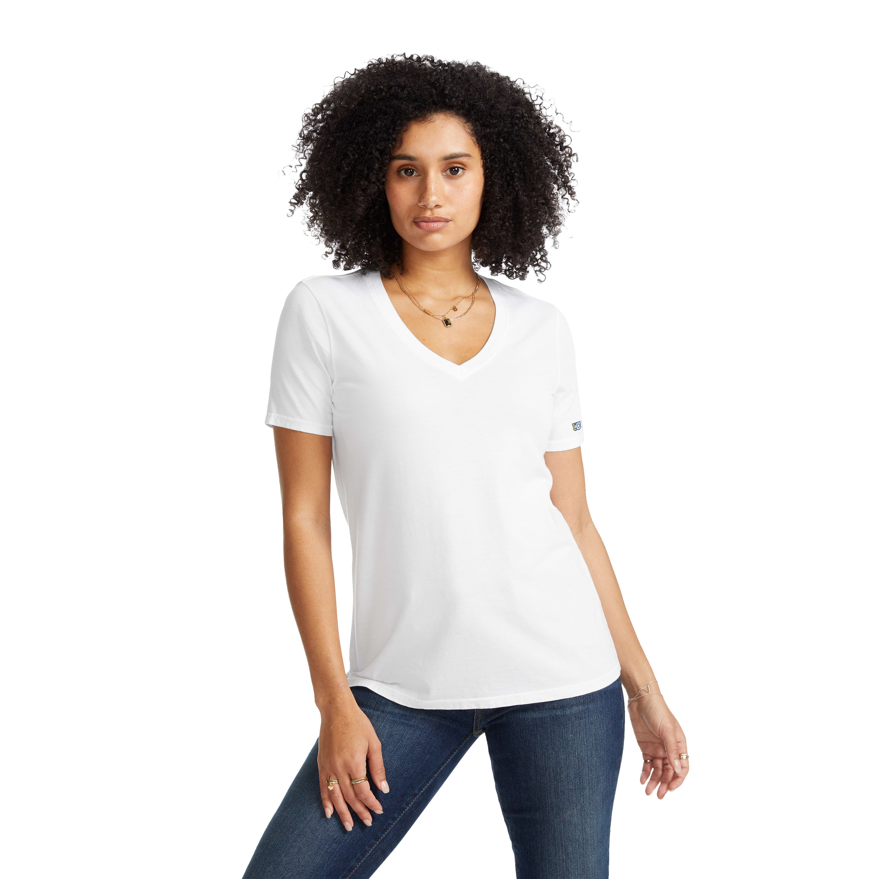 Picture of Women's American Giant Classic Cotton V-Neck T-Shirt