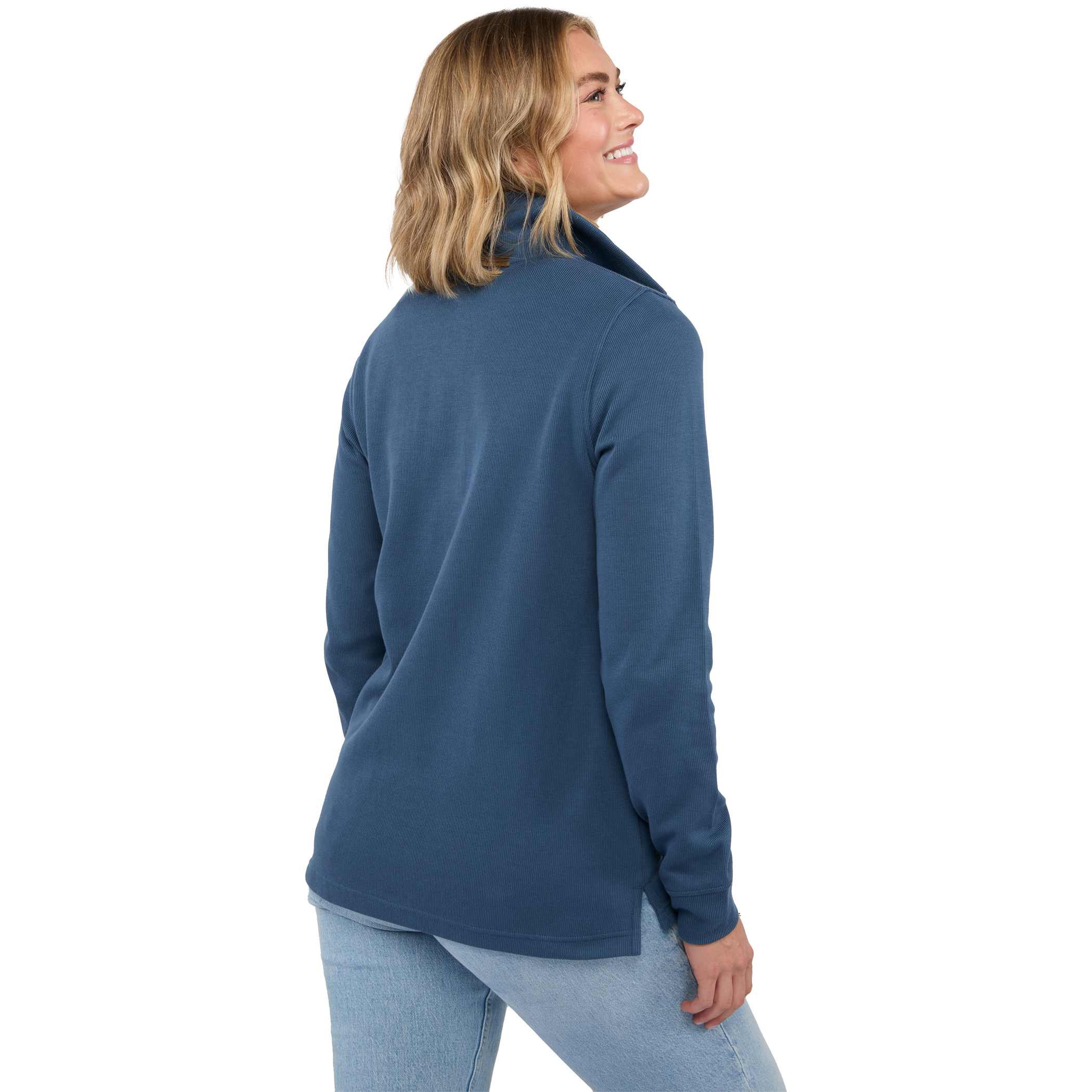 Picture of Women's HUDSON Eco Knit Half Zip Ribbed Sweater
