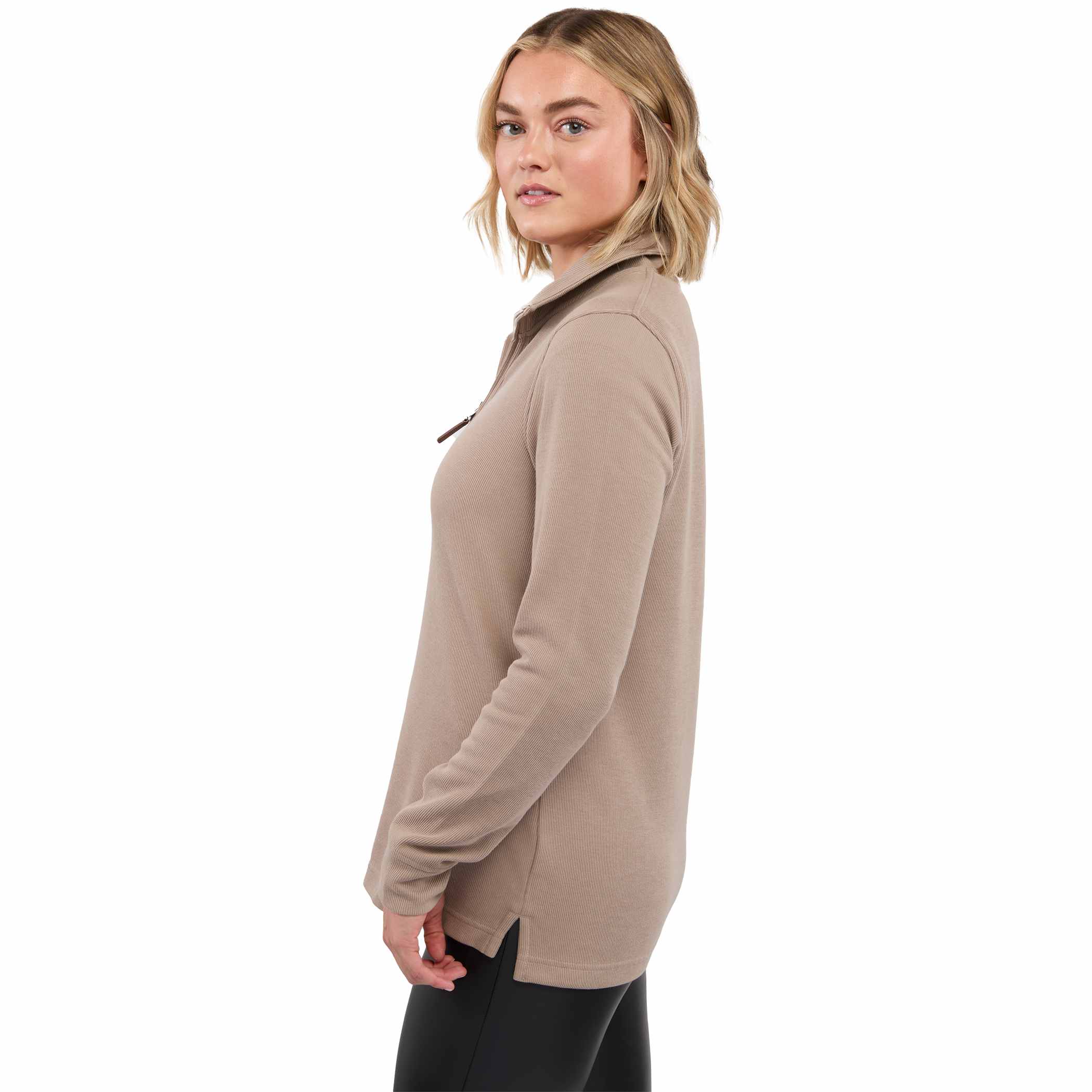 Picture of Women's HUDSON Eco Knit Half Zip Ribbed Sweater