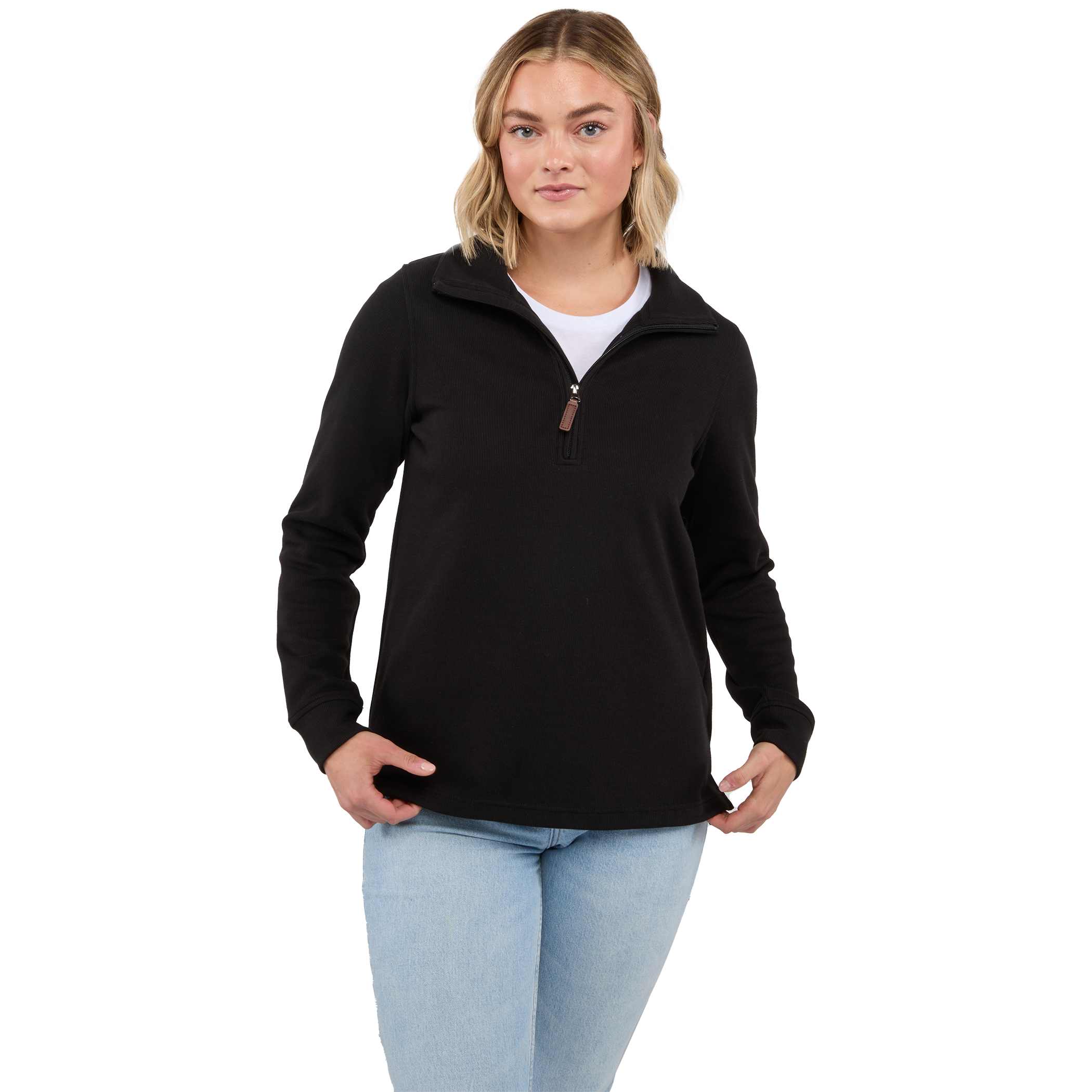 Picture of Women's HUDSON Eco Knit Half Zip Ribbed Sweater