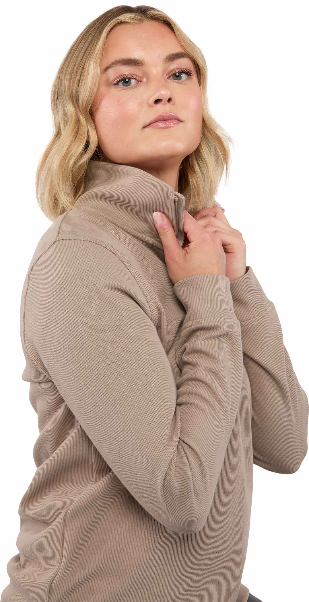 Picture of Women's HUDSON Eco Knit Half Zip Ribbed Sweater
