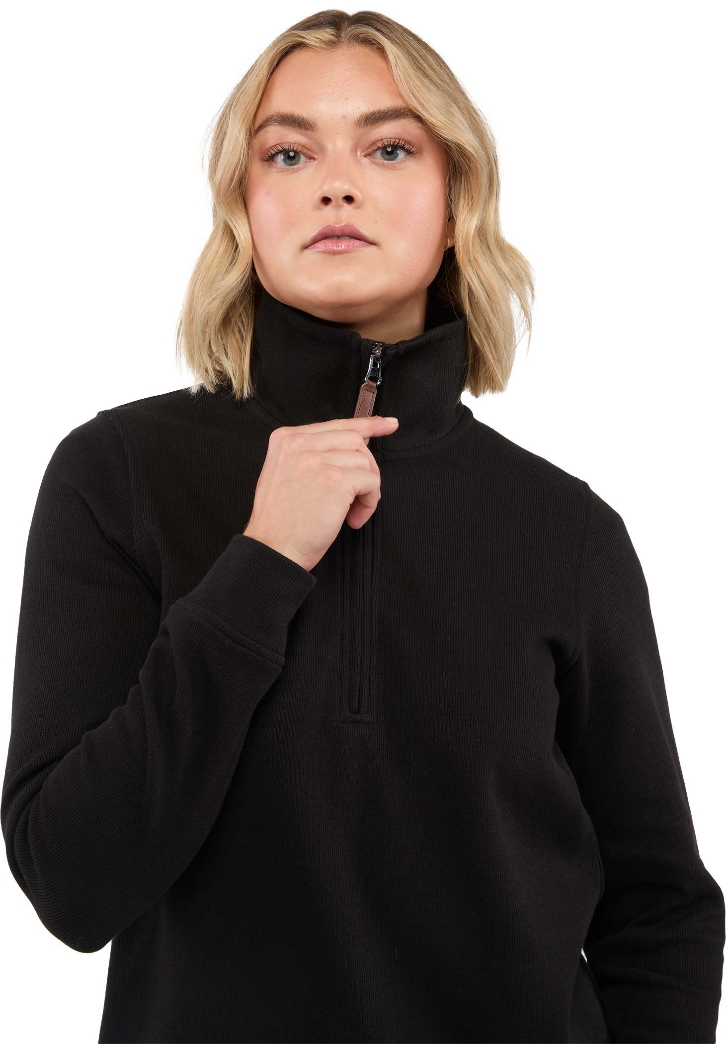 Picture of Women's HUDSON Eco Knit Half Zip Ribbed Sweater
