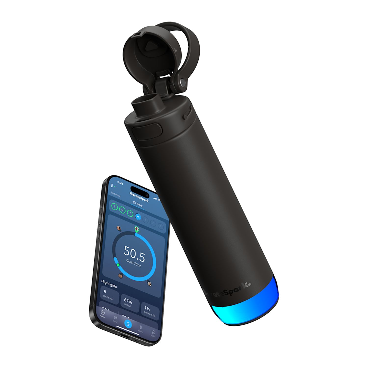 Picture of HidrateSpark PRO 2 – 21 oz Smart Bottle with Chug Lid