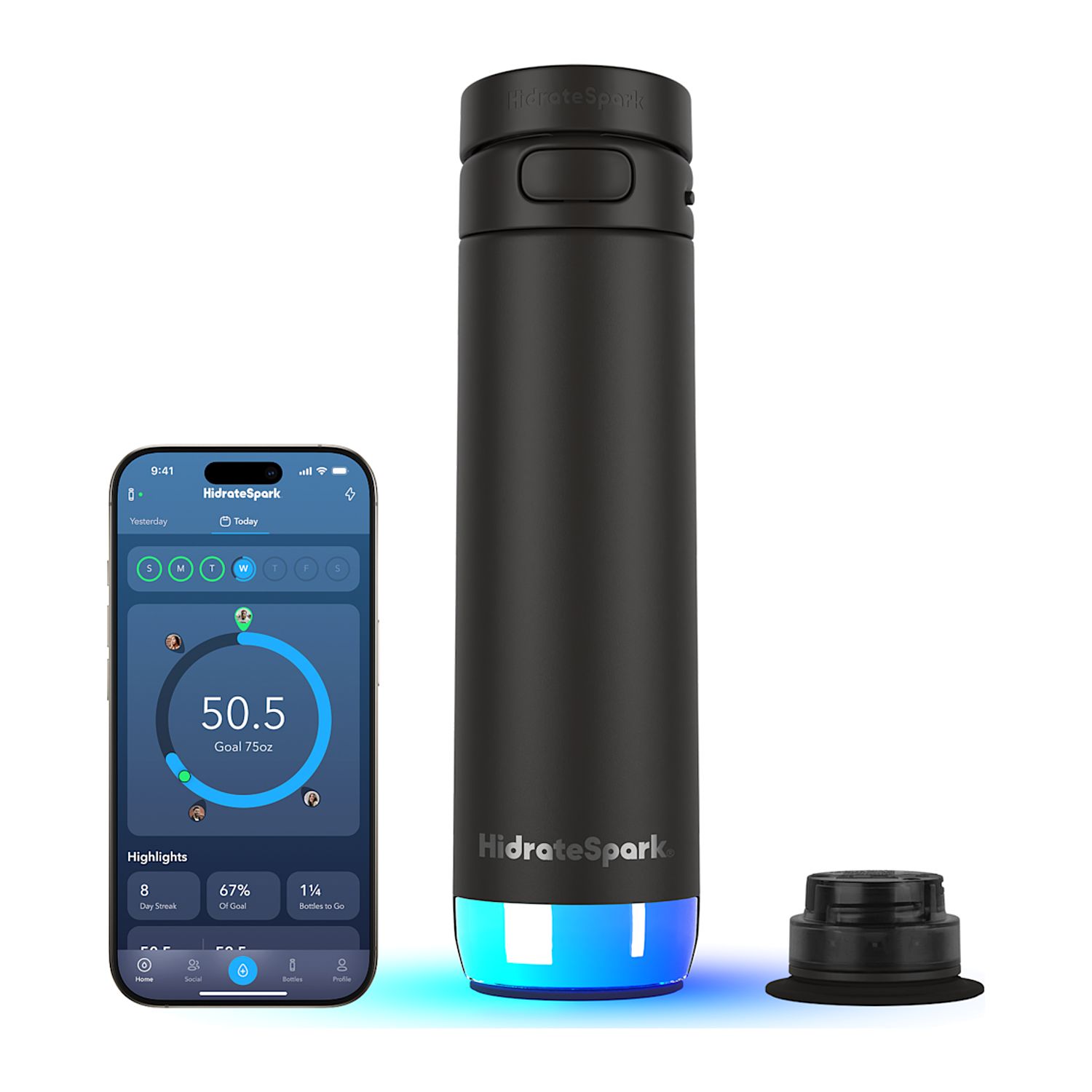 Picture of HidrateSpark PRO 2 – 21 oz Smart Bottle with Chug Lid