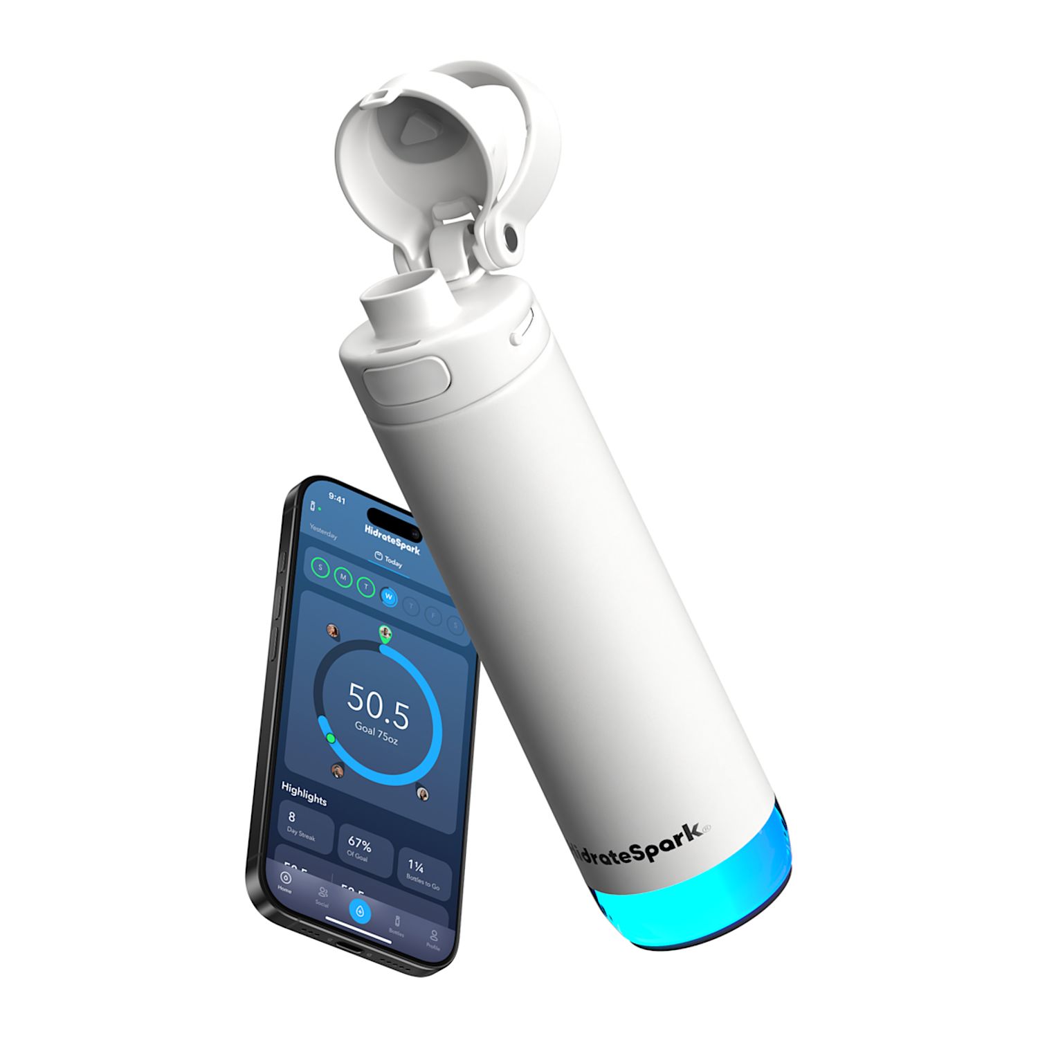 Picture of HidrateSpark PRO 2 – 21 oz Smart Bottle with Chug Lid