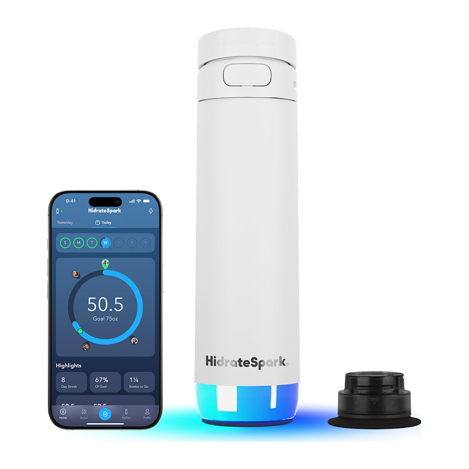 Picture of HidrateSpark PRO 2 – 21 oz Smart Bottle with Chug Lid