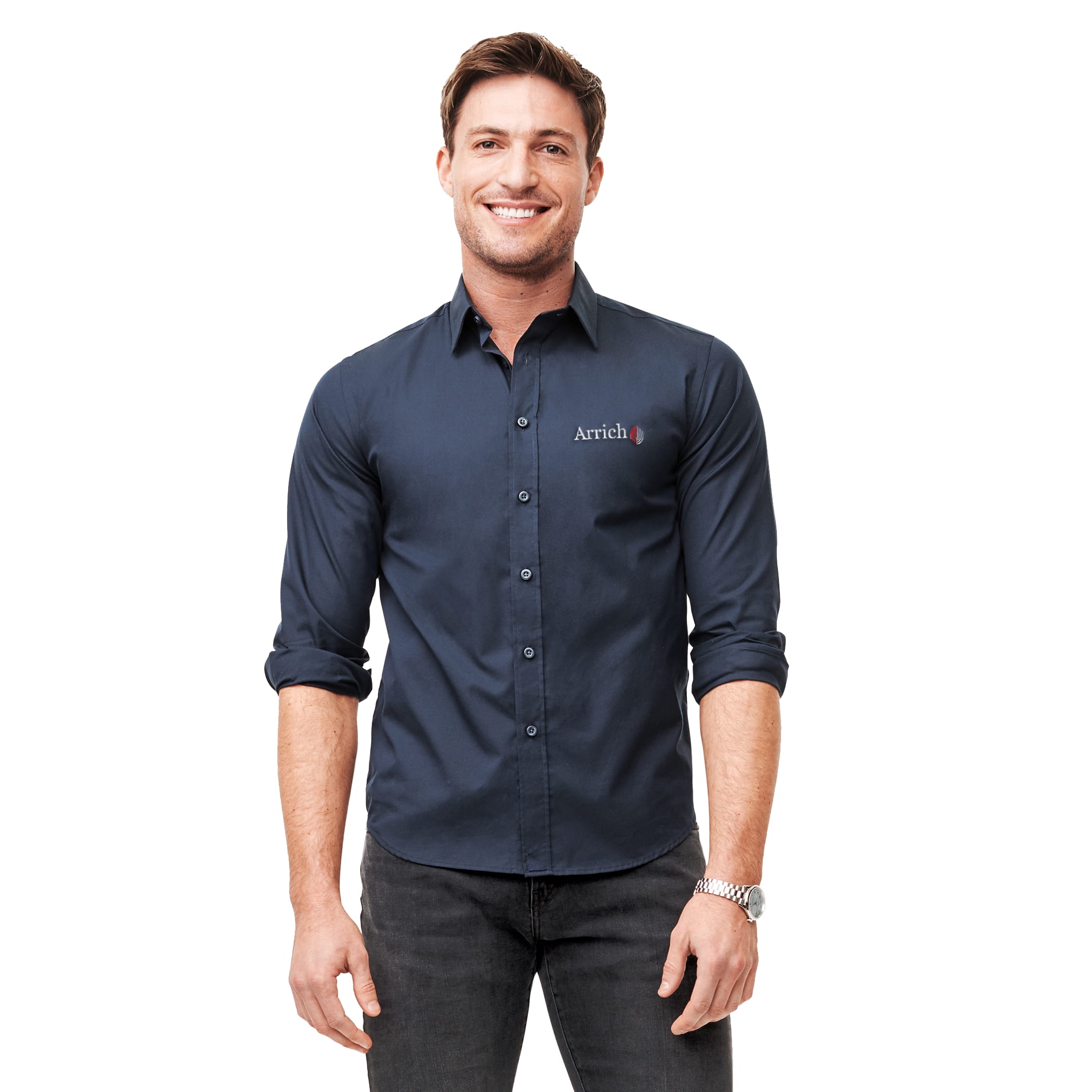 Picture of Men's UNTUCKit Castello Wrinkle-Free Long Sleeve Slim-Fit Button Up Shirt