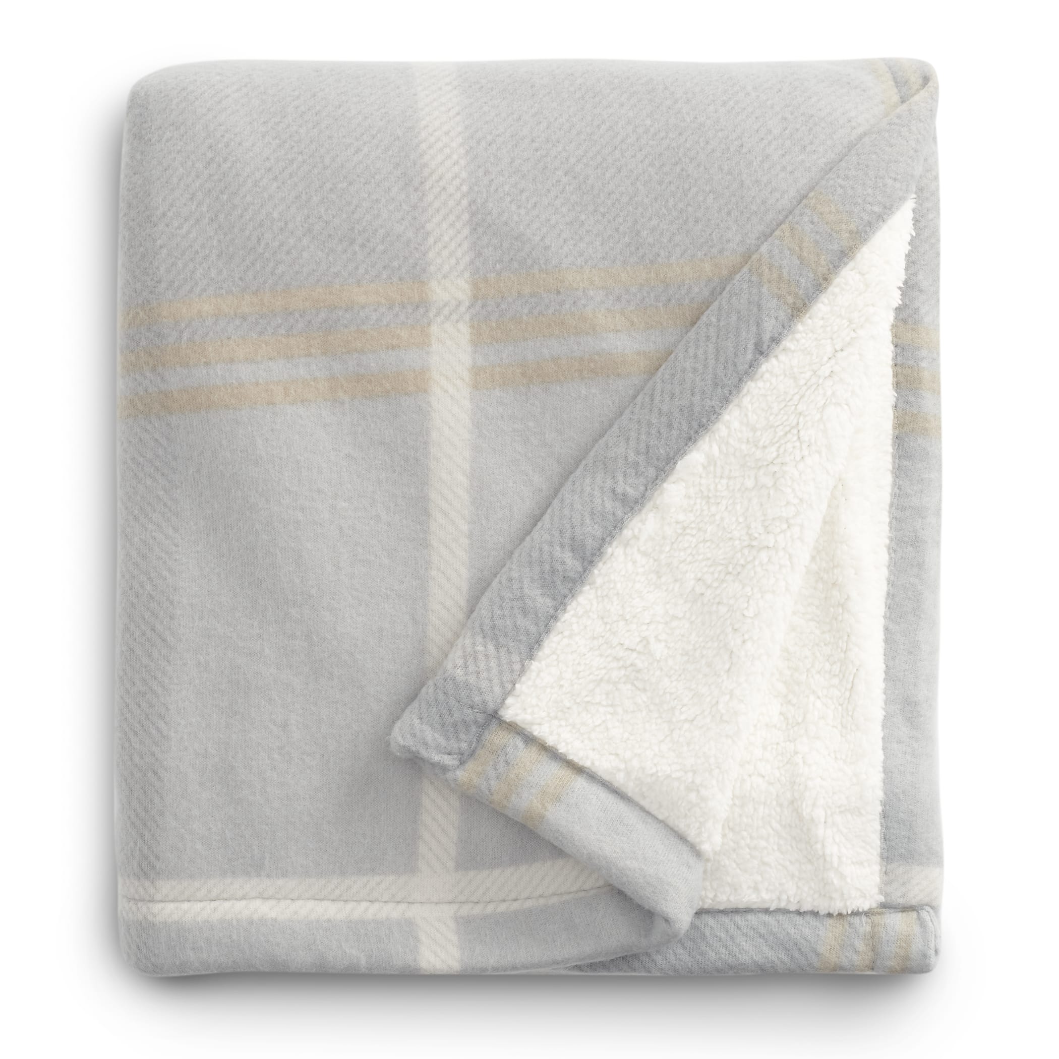Picture of Plaid Fleece Sherpa Blanket
