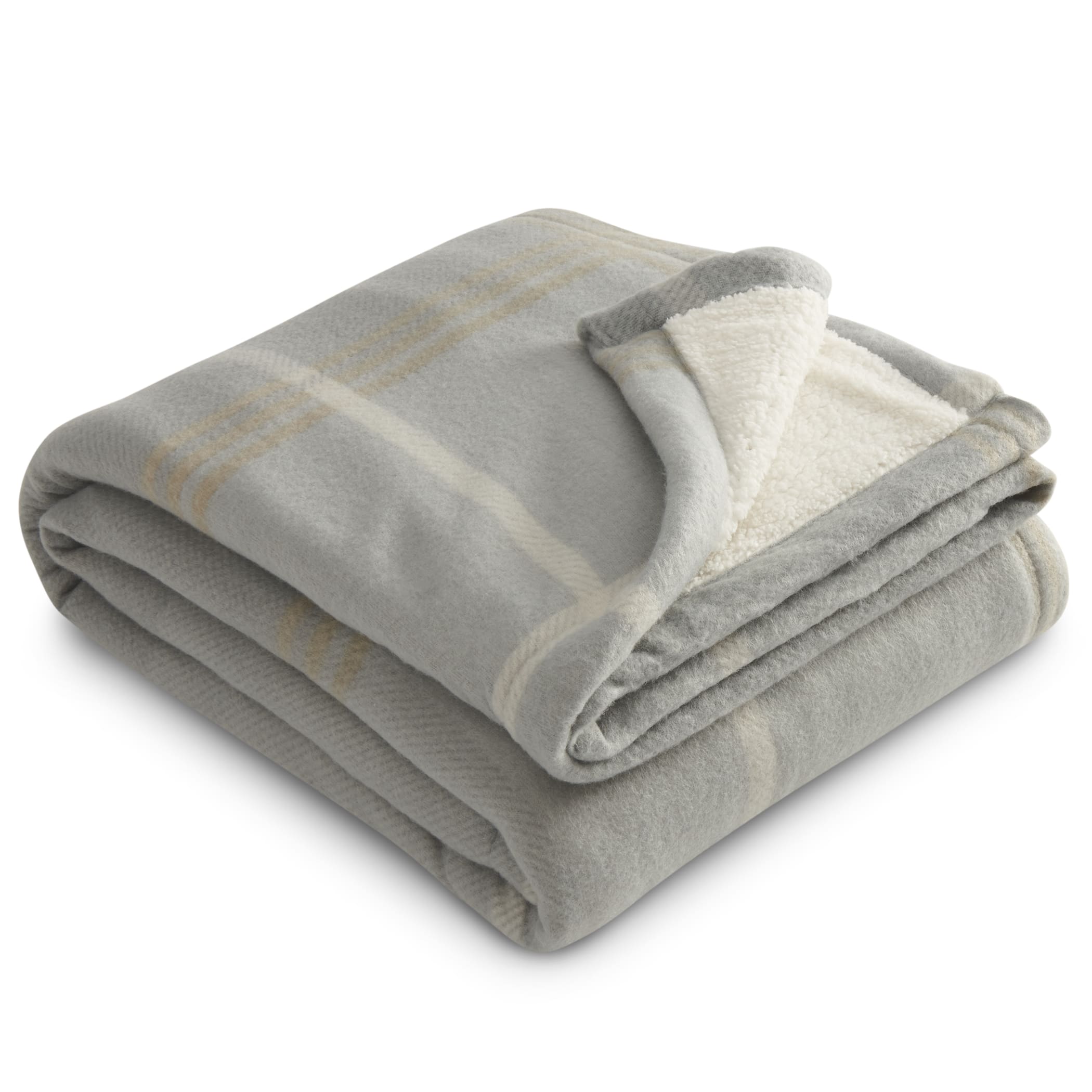 Picture of Plaid Fleece Sherpa Blanket