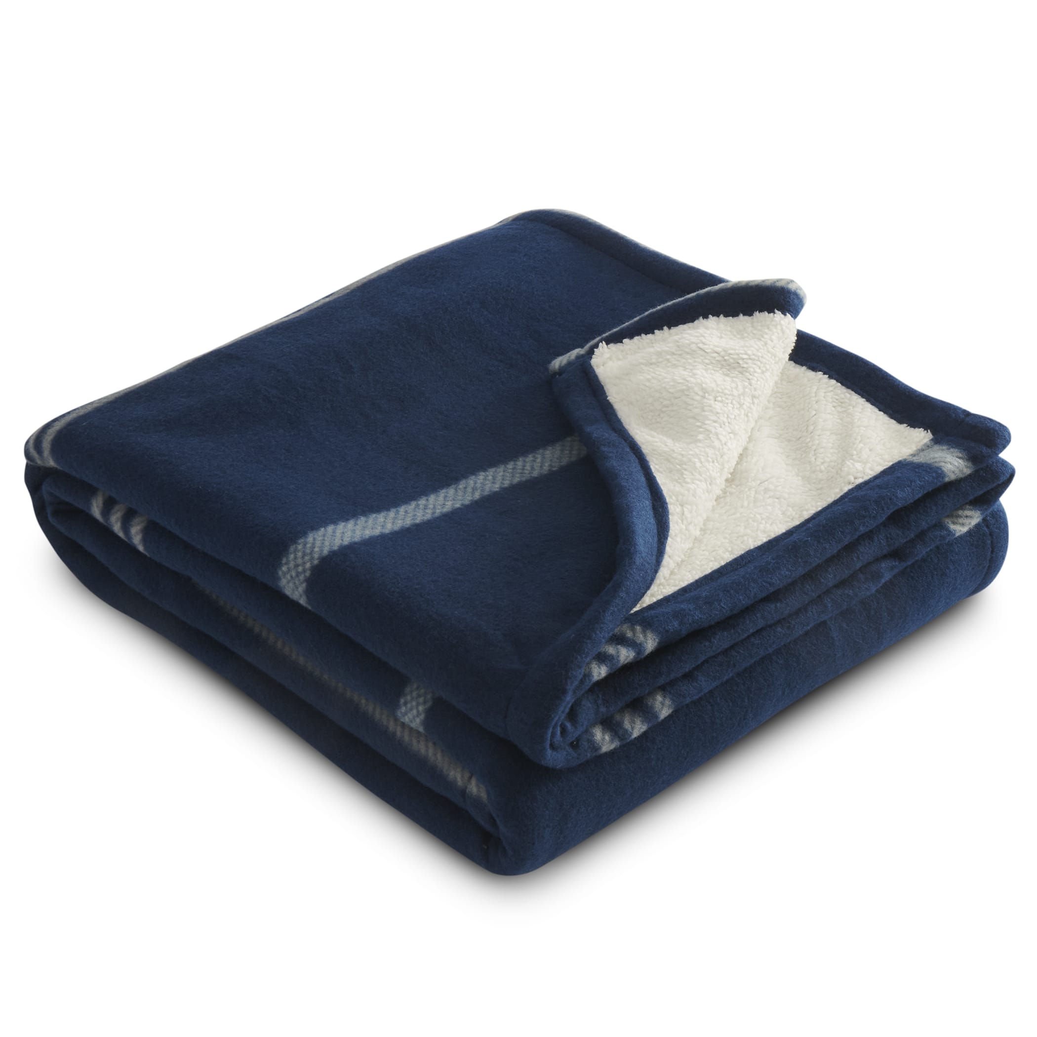 Picture of Plaid Fleece Sherpa Blanket