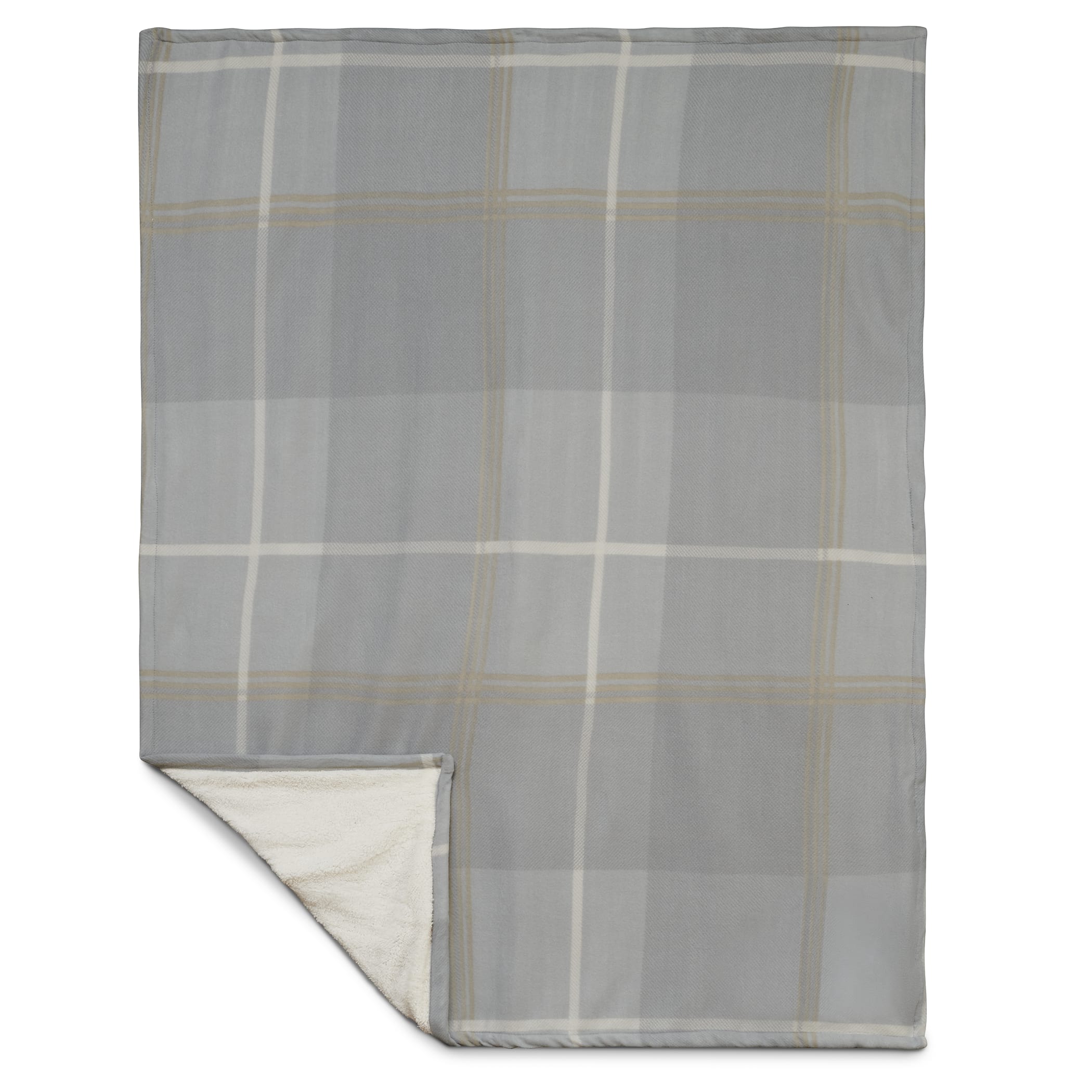 Picture of Plaid Fleece Sherpa Blanket