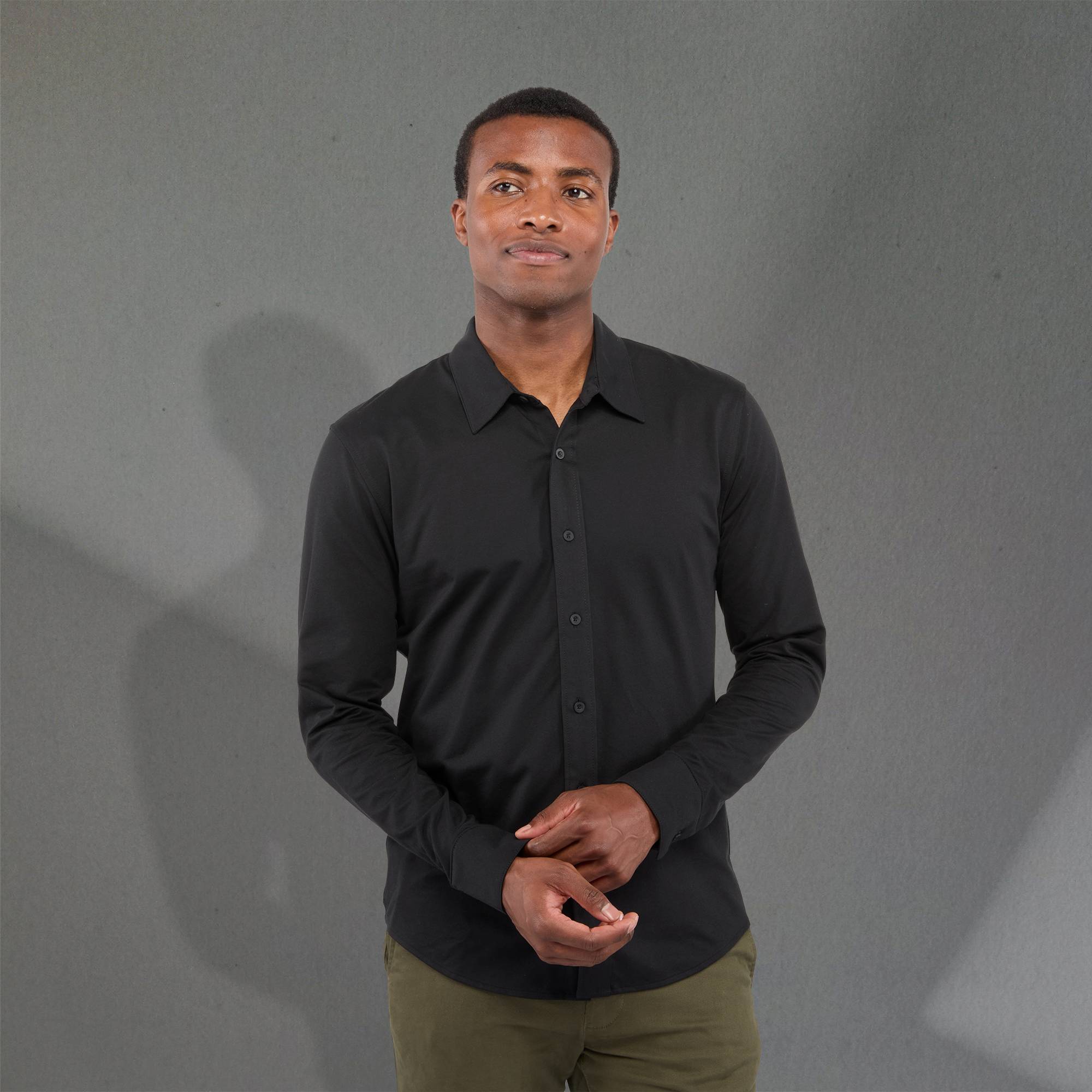 Picture of Men's TATRA Eco Knit Long Sleeve Button Up Shirt