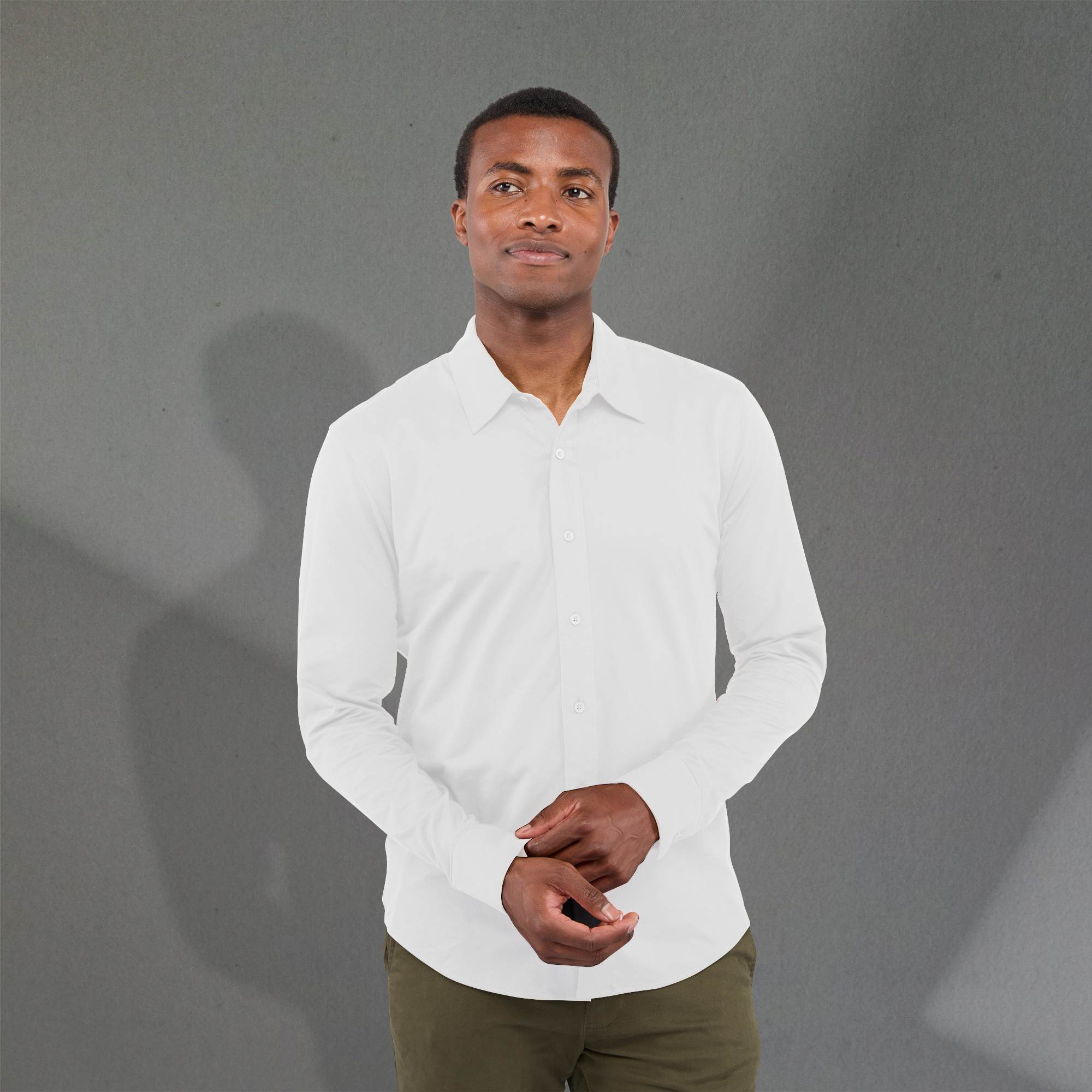 Picture of Men's TATRA Eco Knit Long Sleeve Button Up Shirt