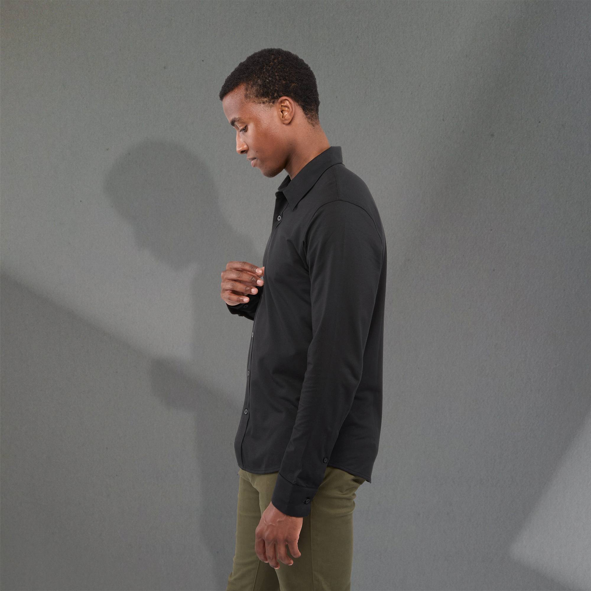 Picture of Men's TATRA Eco Knit Long Sleeve Button Up Shirt