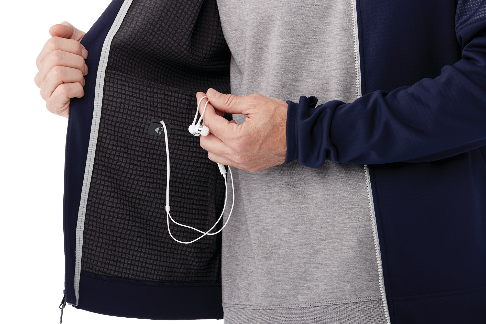 Picture of Men's SENGER Knit Full Zip Performance Jacket with Thumb Holes