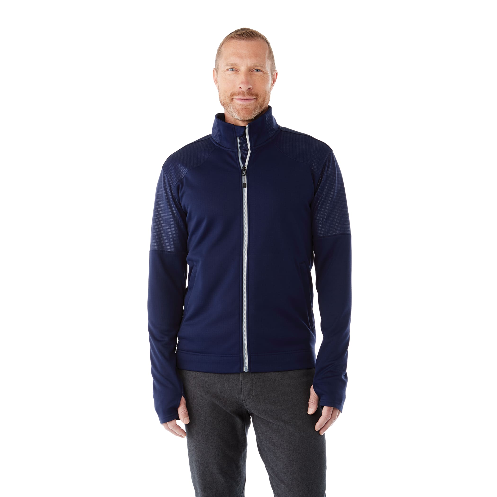 Picture of Men's SENGER Knit Full Zip Performance Jacket with Thumb Holes
