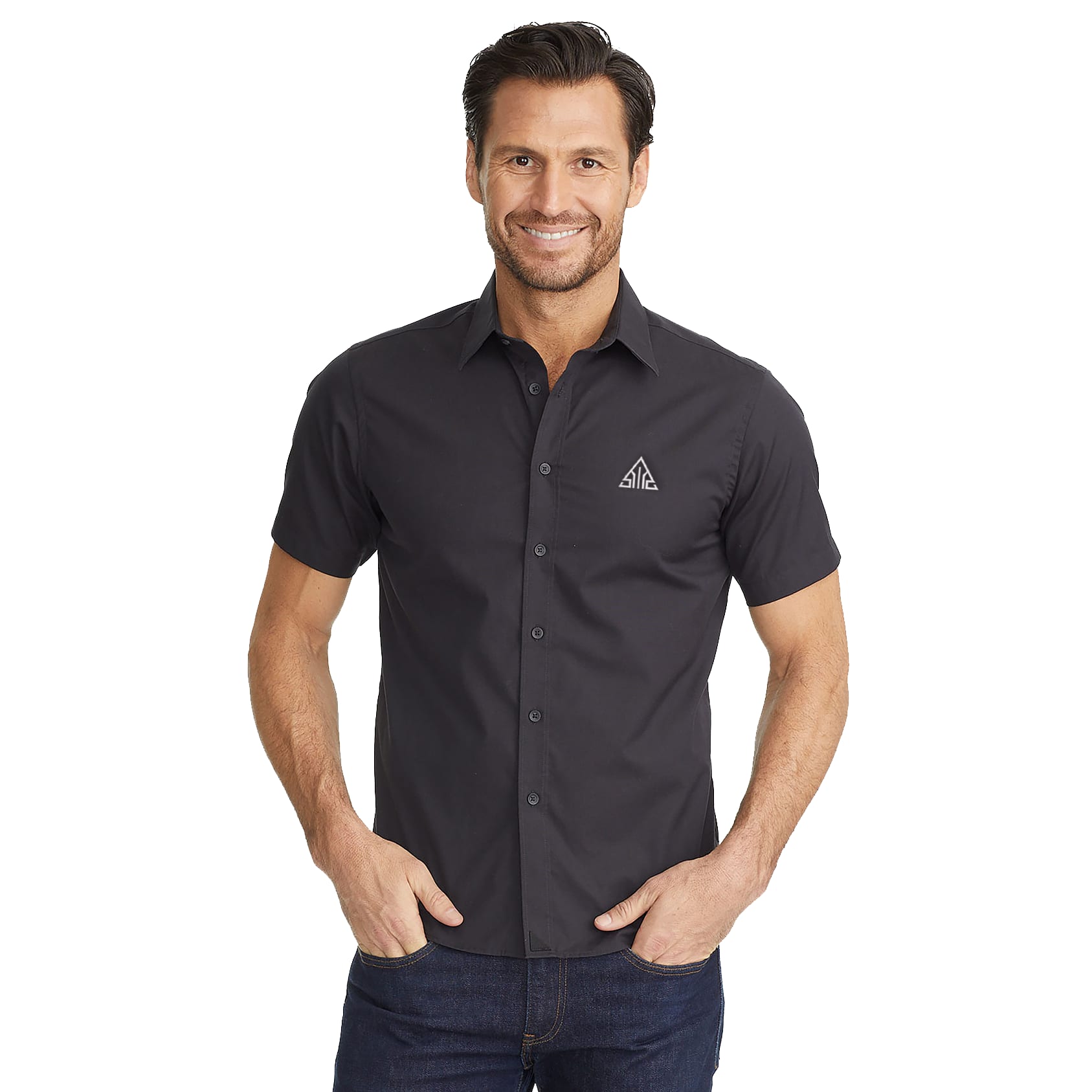 Picture of Men's UNTUCKit Classic Coufran Short Sleeve Button Up Shirt
