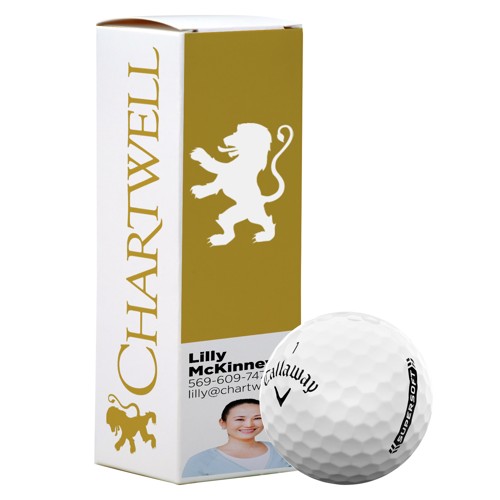 Picture of Callaway SuperSoft Golf Balls in Custom Three Ball Sleeve