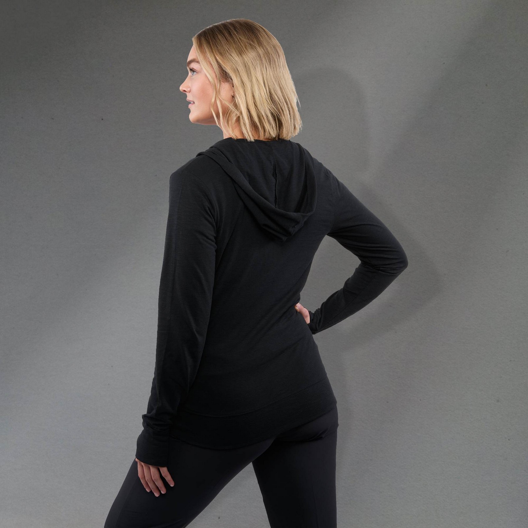 Picture of Women's GARNER Lightweight Knit Full Zip Hoodie with Thumb Holes