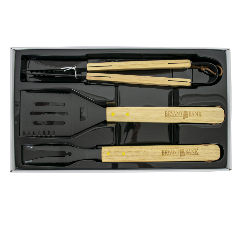 Picture of Premium Wood Handle BBQ Set
