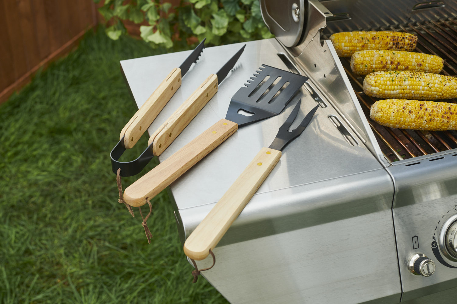 Picture of Premium Wood Handle BBQ Set