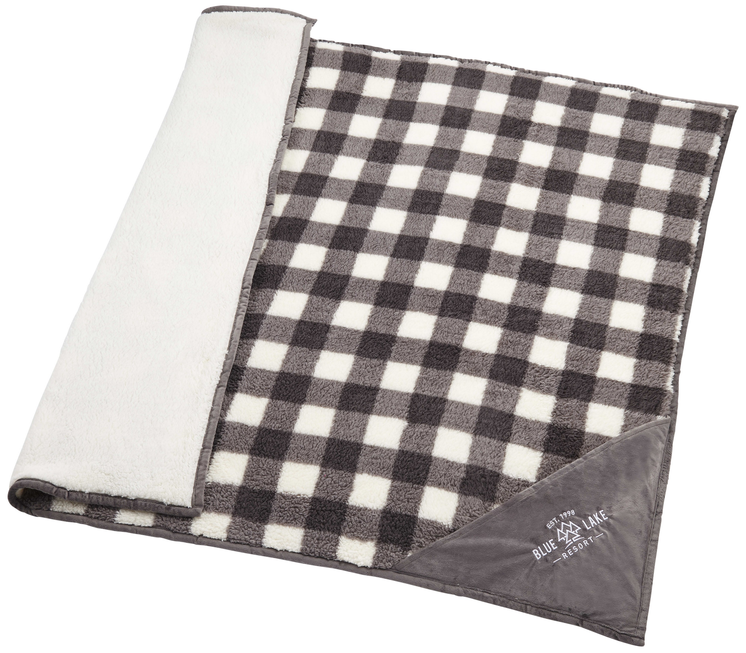Picture of Field & Co.® Double Sided Plaid Sherpa Blanket