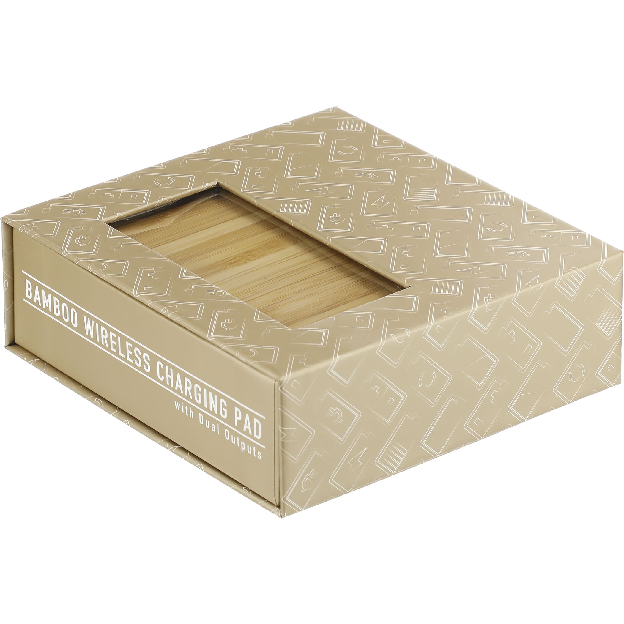 Picture of FSC® 100% Bamboo Wireless Charging Pad with Dual Outputs