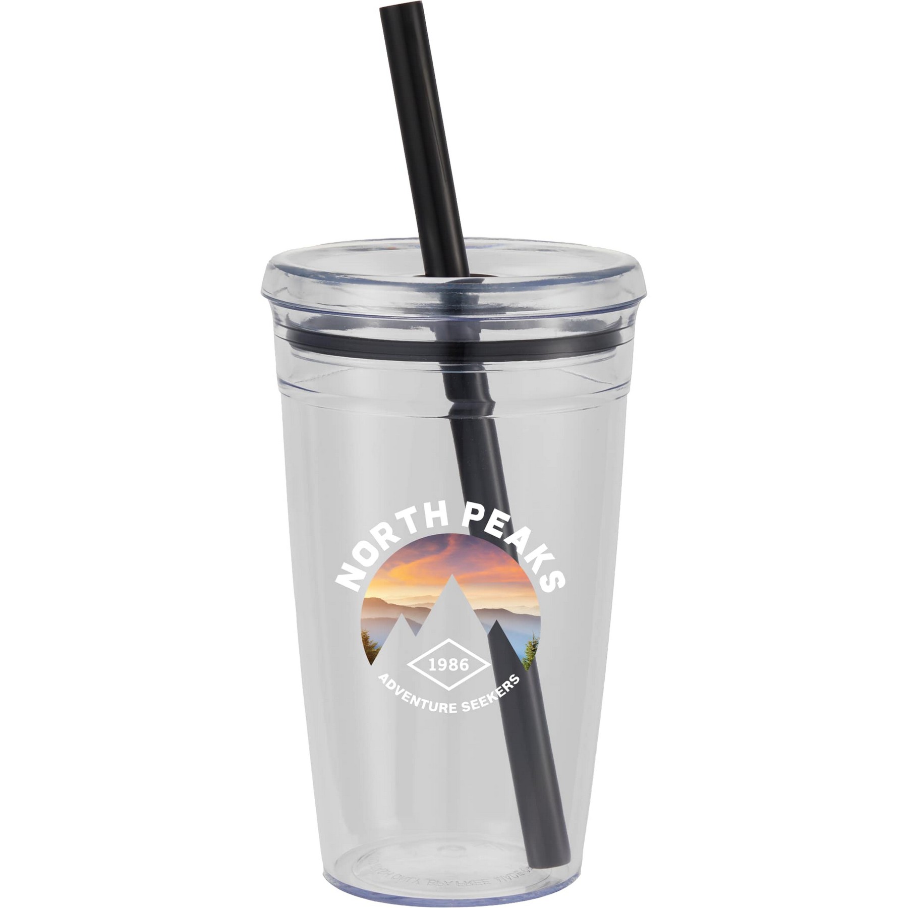 Picture of Anna Recycled Acrylic Tumbler w/ Straw 15oz
