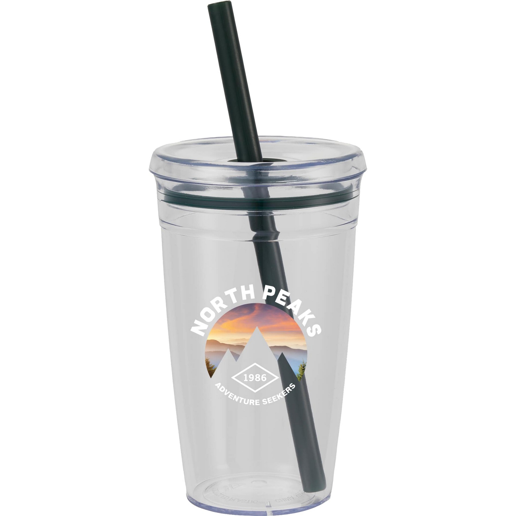 Picture of Anna Recycled Acrylic Tumbler w/ Straw 15oz