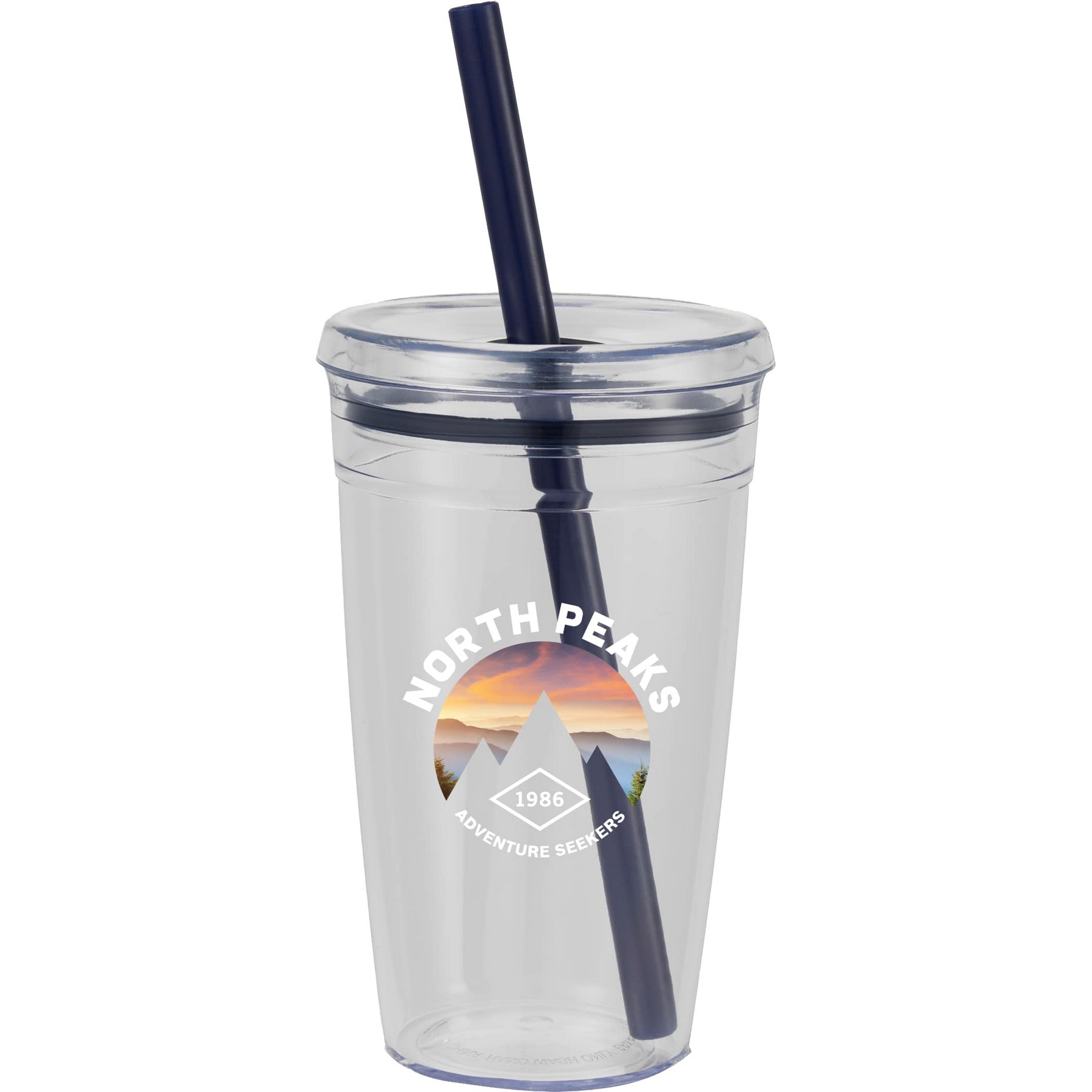 Picture of Anna Recycled Acrylic Tumbler w/ Straw 15oz