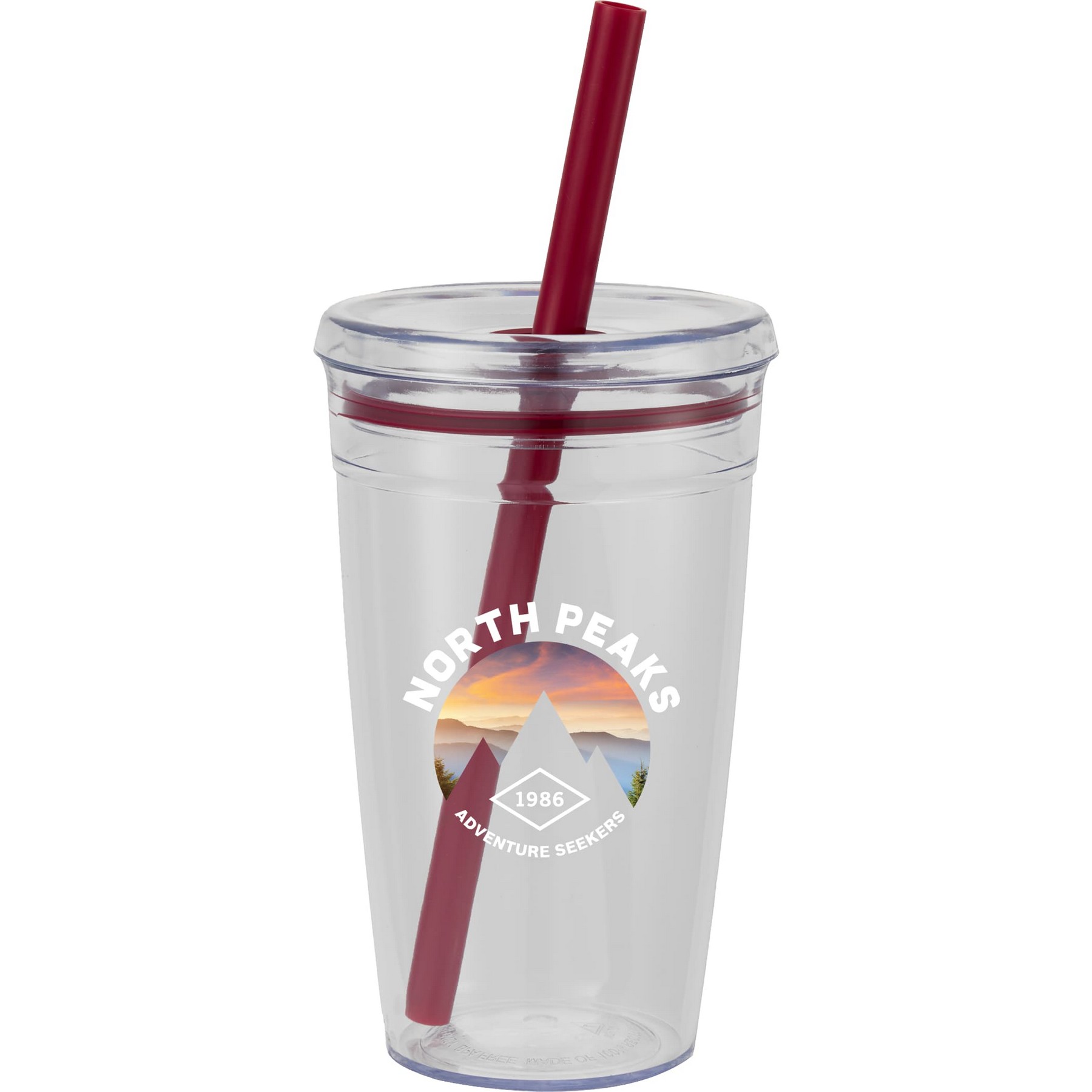Picture of Anna Recycled Acrylic Tumbler w/ Straw 15oz