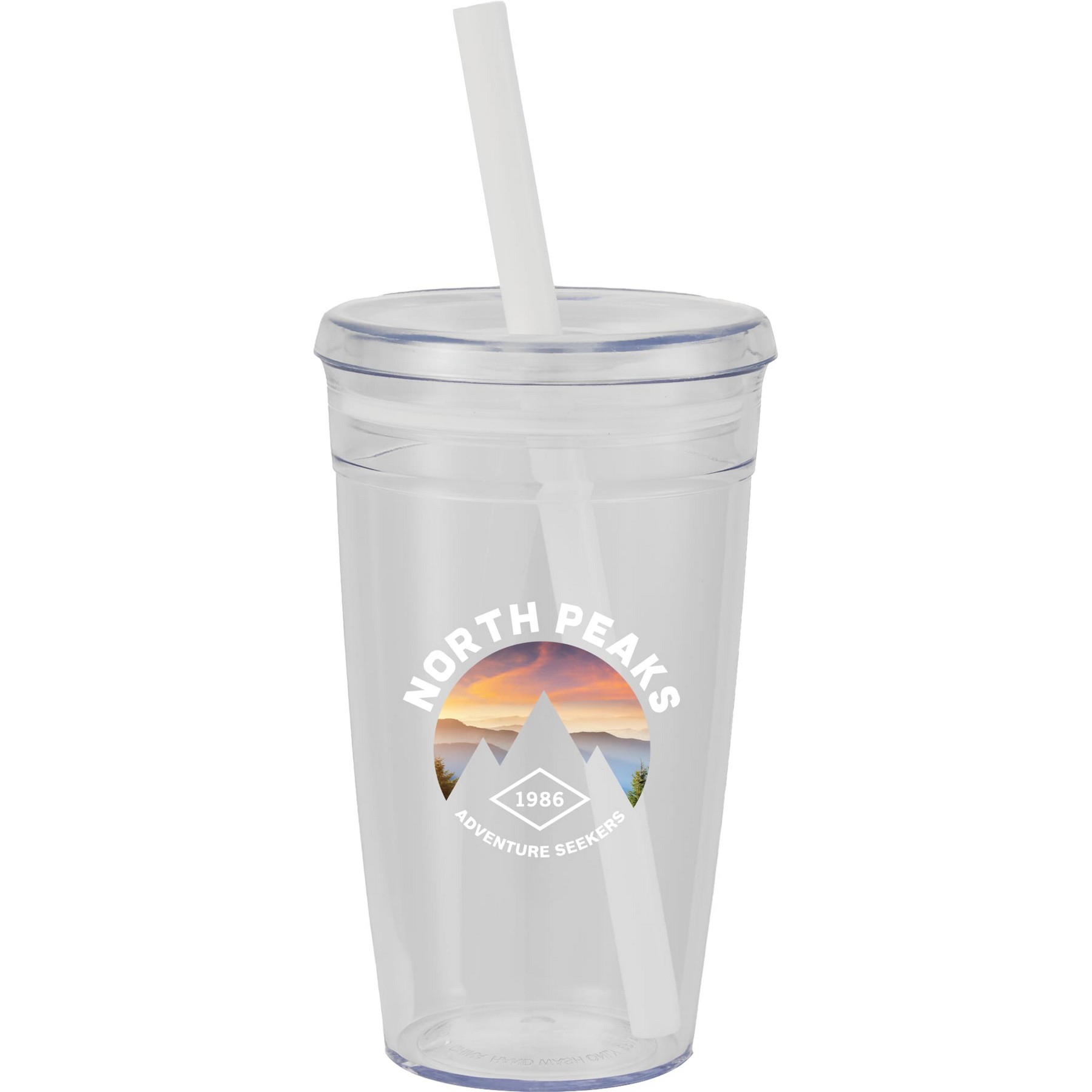 Picture of Anna Recycled Acrylic Tumbler w/ Straw 15oz