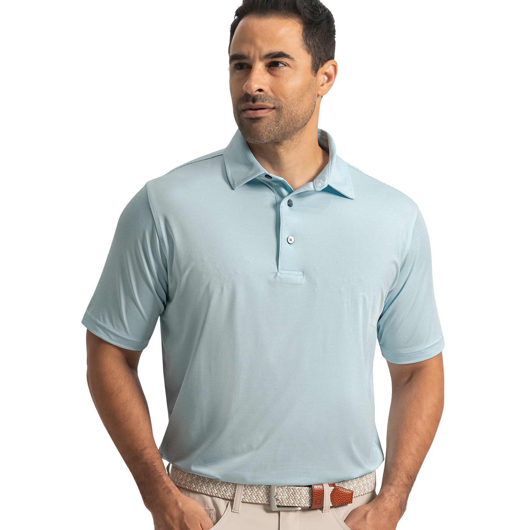 Picture of FootJoy Men's MicroFeeder Stripe Polo