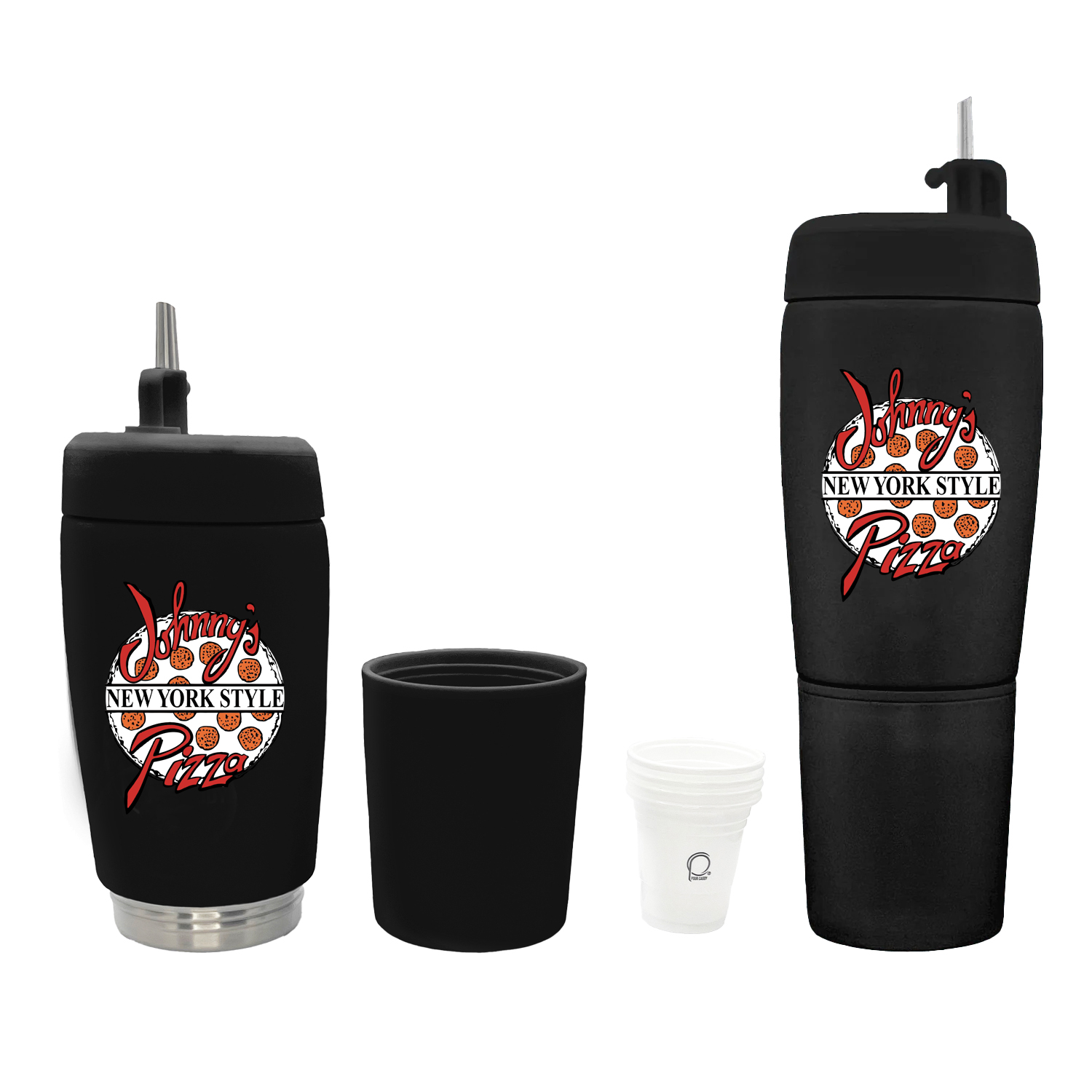Picture of Pour Caddy 20 oz Flask Set - Full Color