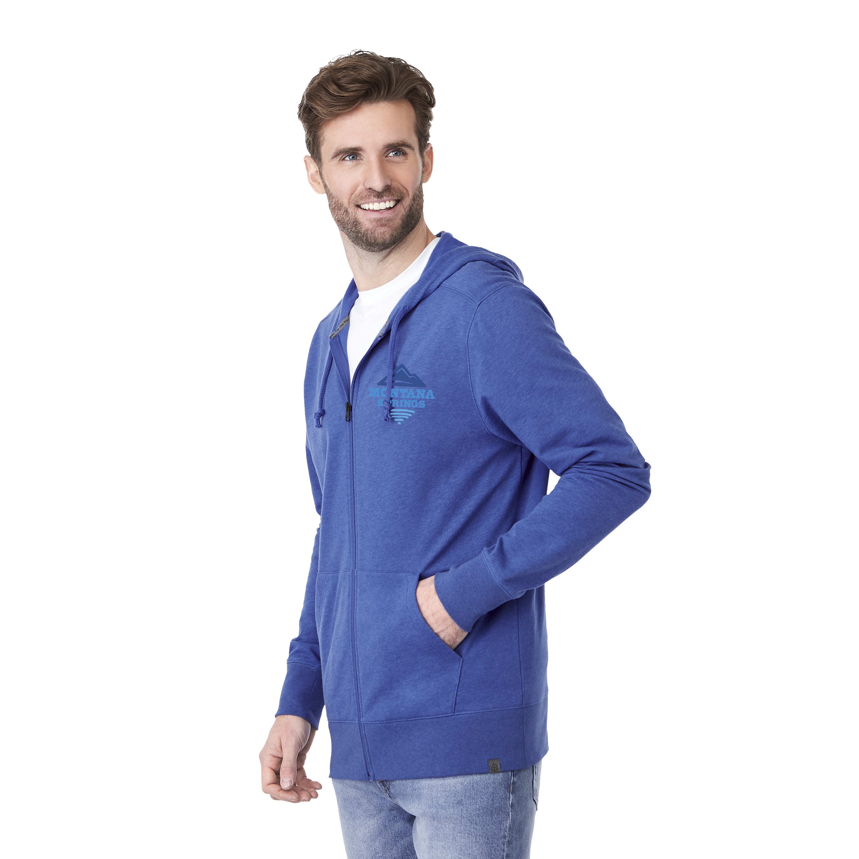 Picture of Men's ARGUS Eco Fleece Full Zip Lightweight Hoodie