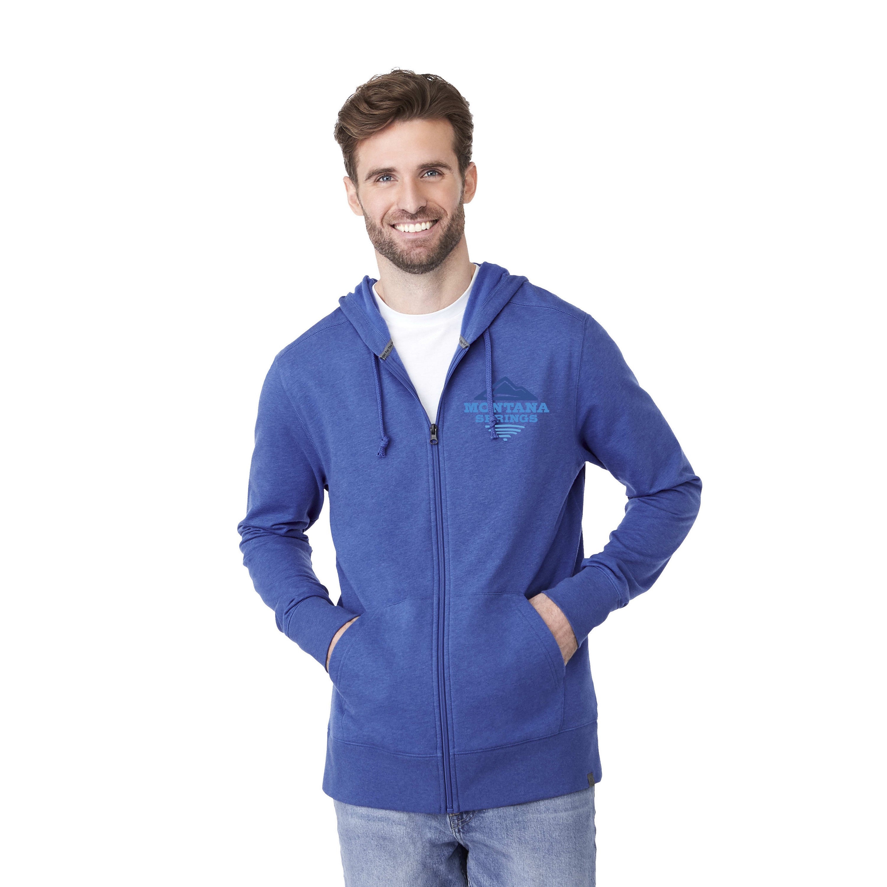 Picture of Men's ARGUS Eco Fleece Full Zip Lightweight Hoodie