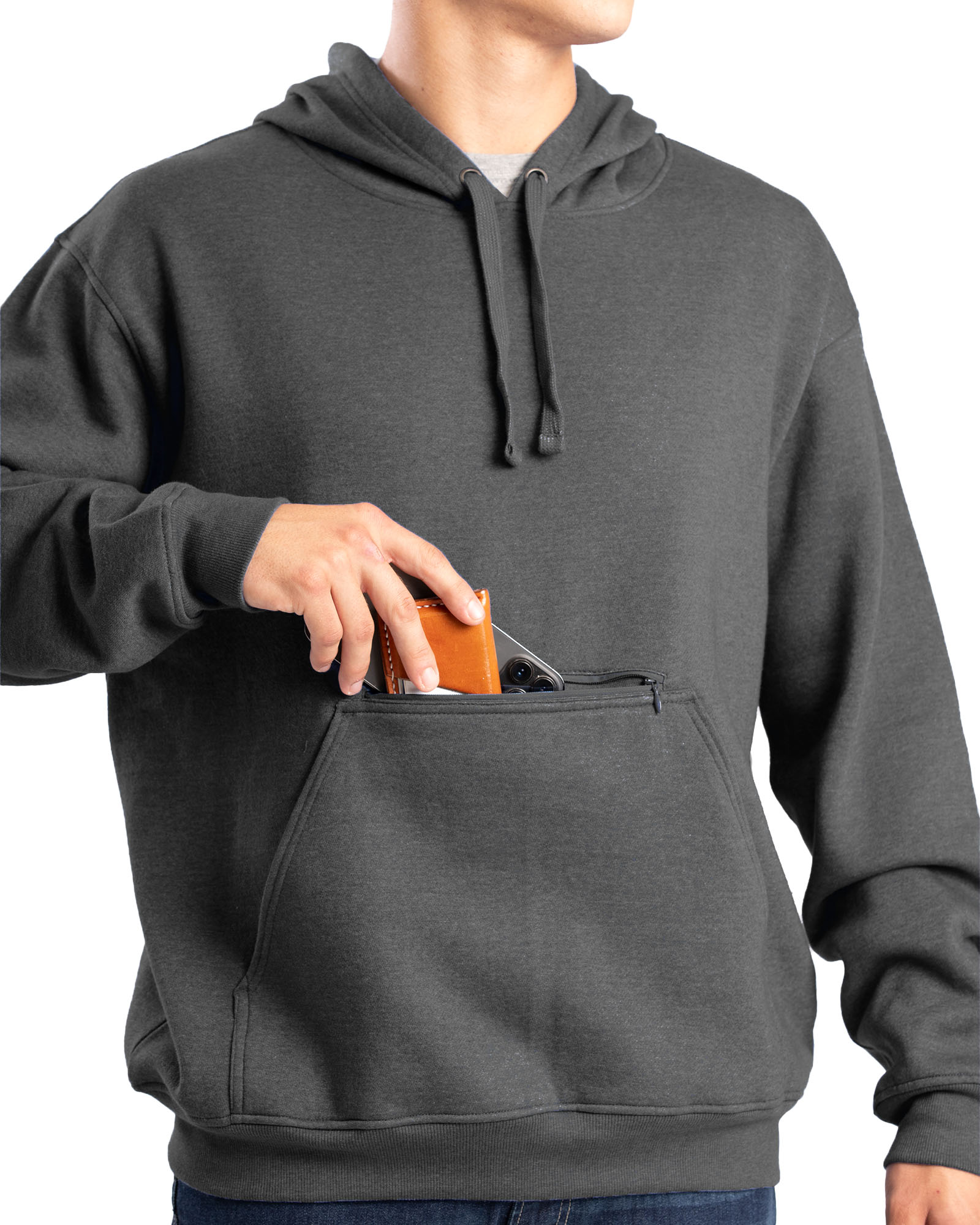 Picture of Berne Heritage Zippered Pocket Hooded Sweatshirt - Men's